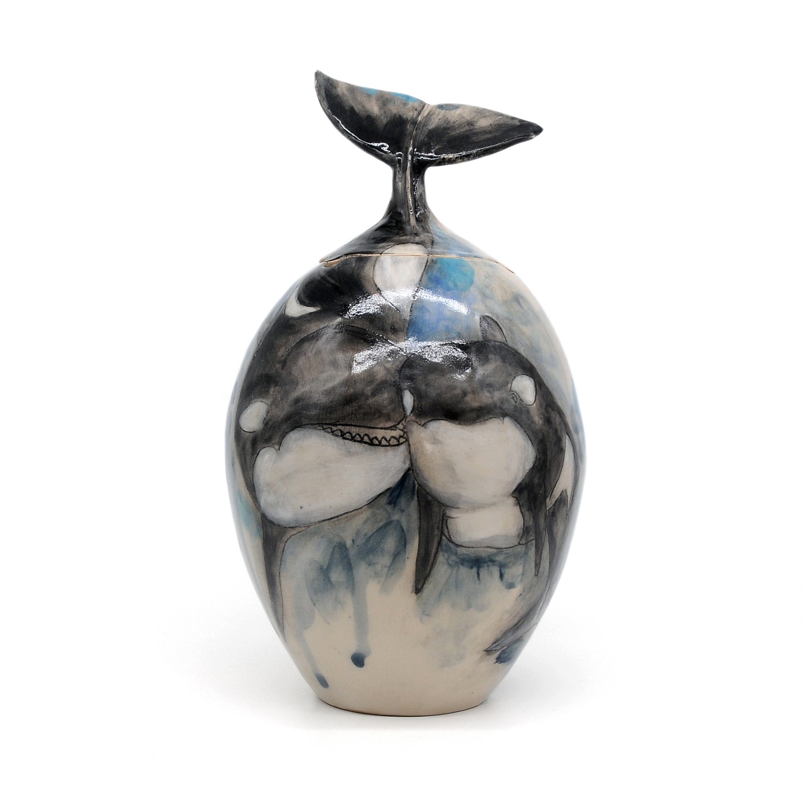 MK26 Mother and Baby Whale by Miae Kim, available at Padstow Gallery, Cornwall