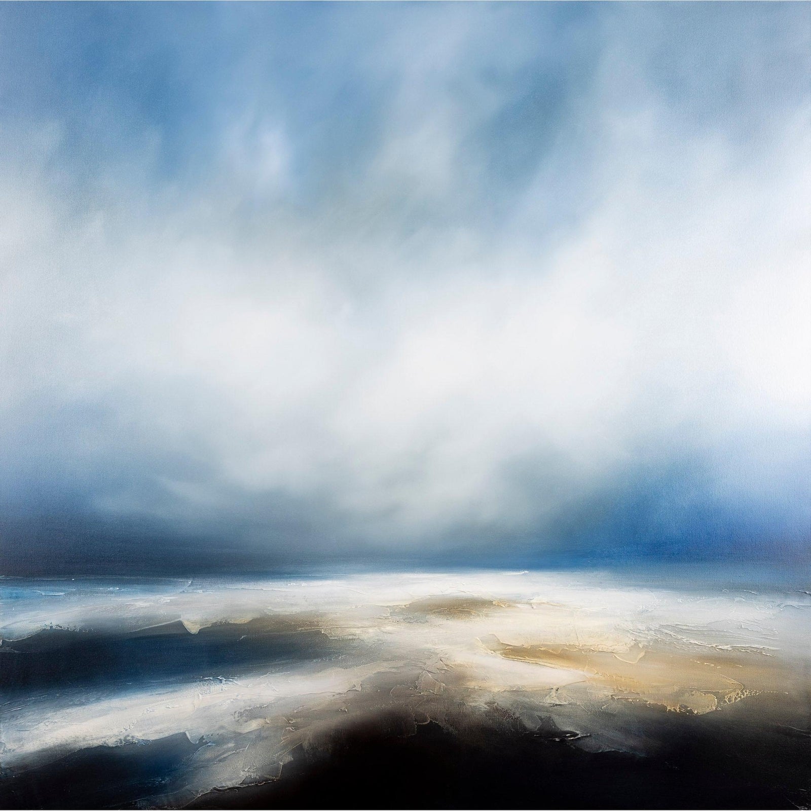 'The Resting Tide' oil on canvas original by Paul Bennett, available at Padstow Gallery, Cornwall