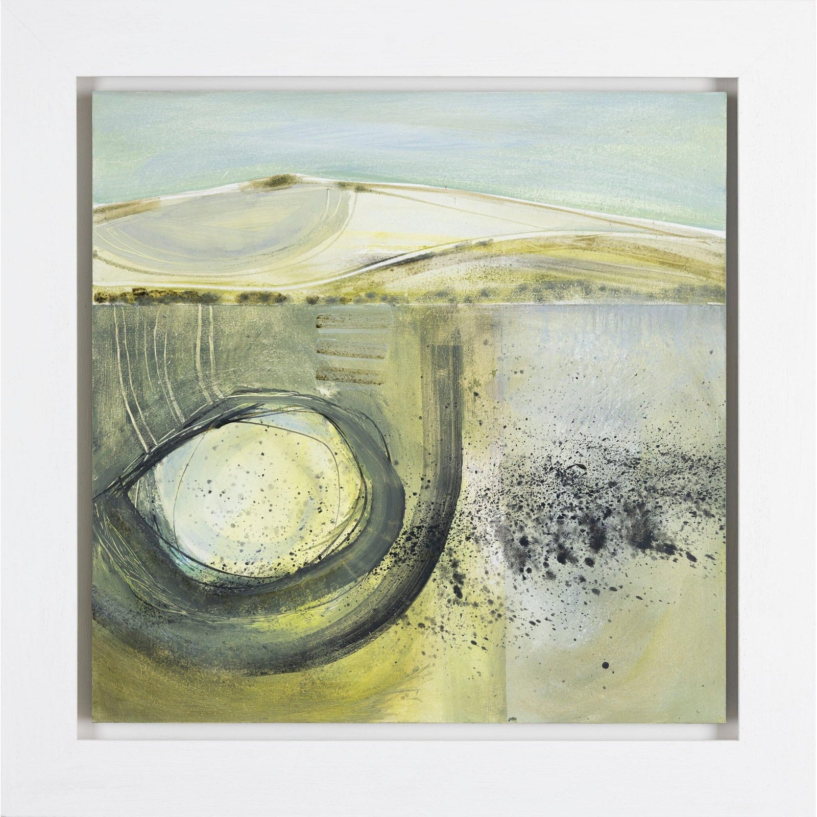 Leaving a trace on the land, oil on board, by Ruth Taylor, available at Padstow Gallery, Cornwall