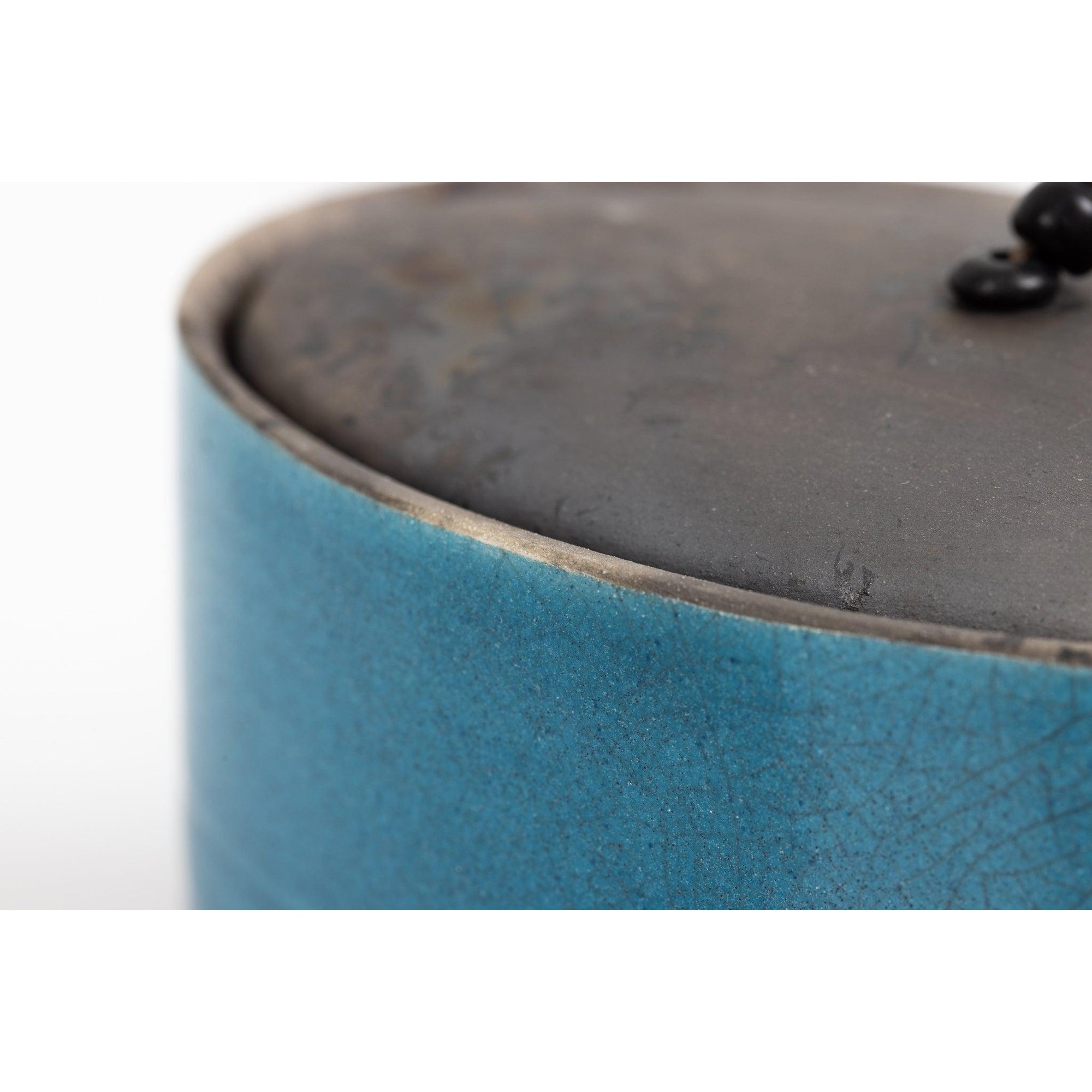 KSDD2 Ellipse, Raku Oval Container by Kate Schuricht, available at Padstow Gallery, Cornwall
