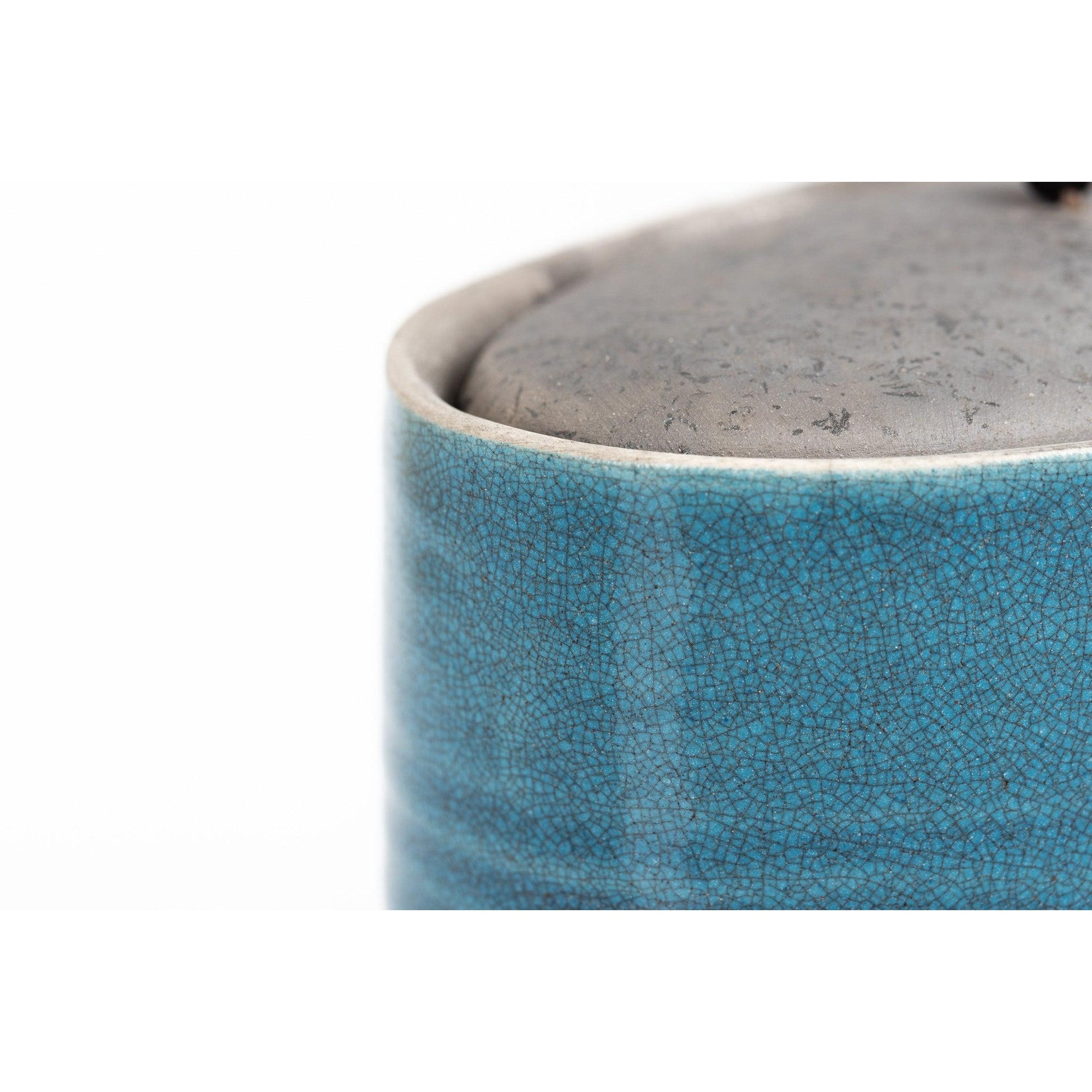 KSDD1 Ellipse, Raku Oval Container by Kate Schuricht, available at Padstow Gallery, Cornwall
