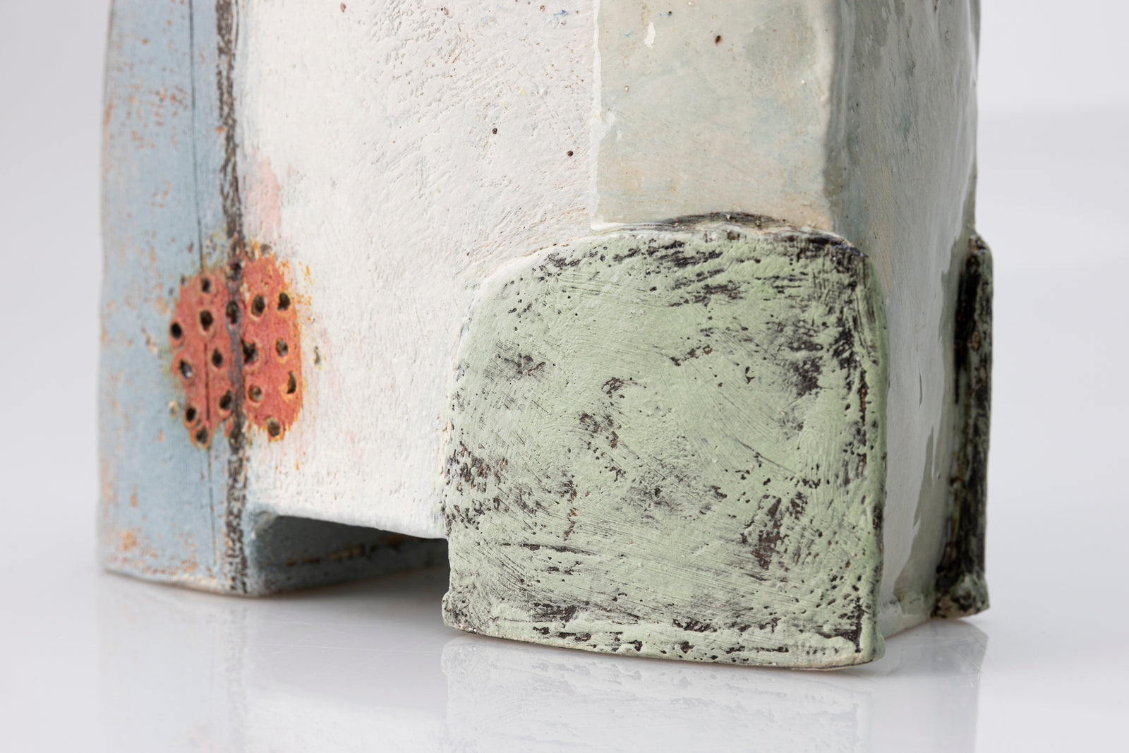 Between Fields slab-built vessel by Craig Underhill, available at Padstow Gallery Cornwall
