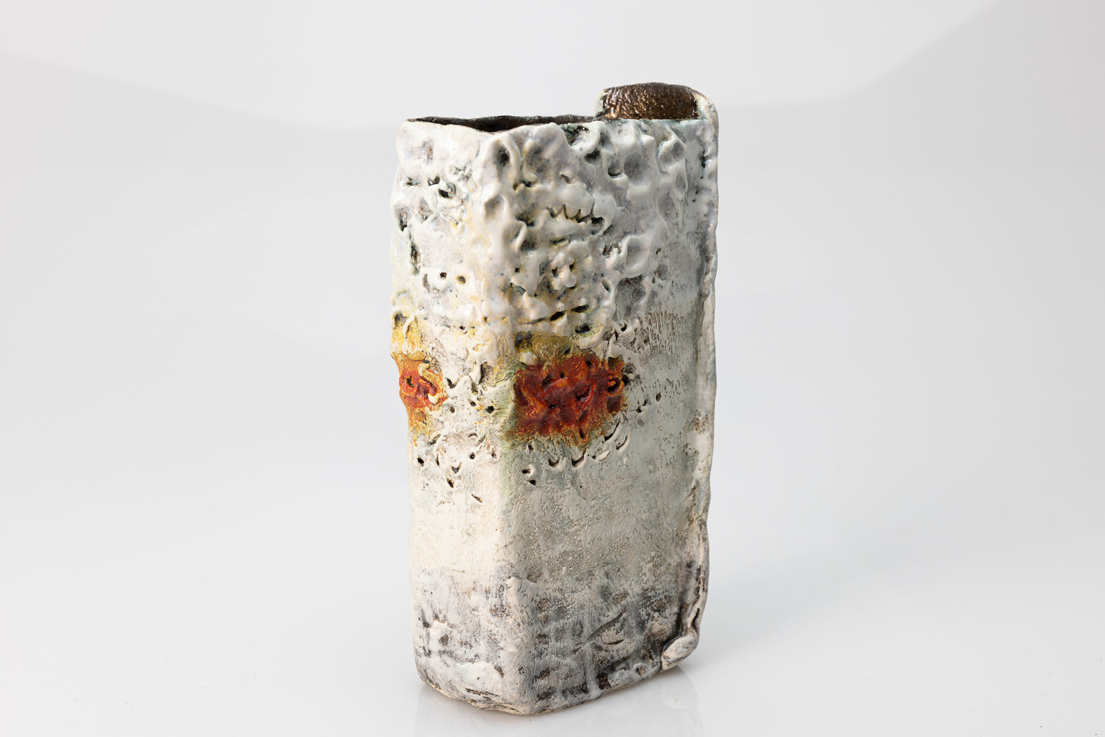 White Walk slab-built vessel by Craig Underhill, available at Padstow Gallery Cornwall