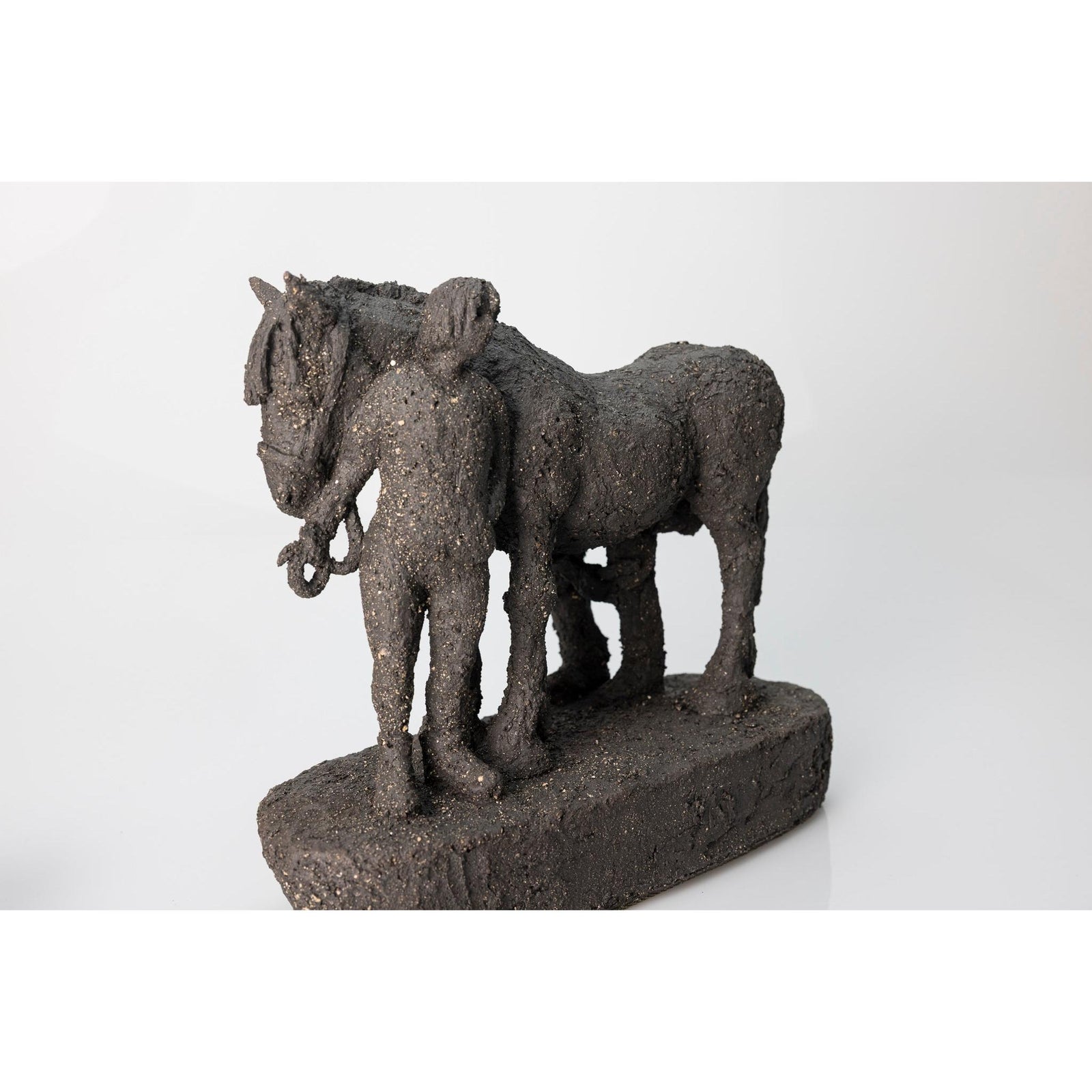 Farrier and Groom, ceramic figures, by Sophie Howard, available from Padstow Gallery, Cornwall