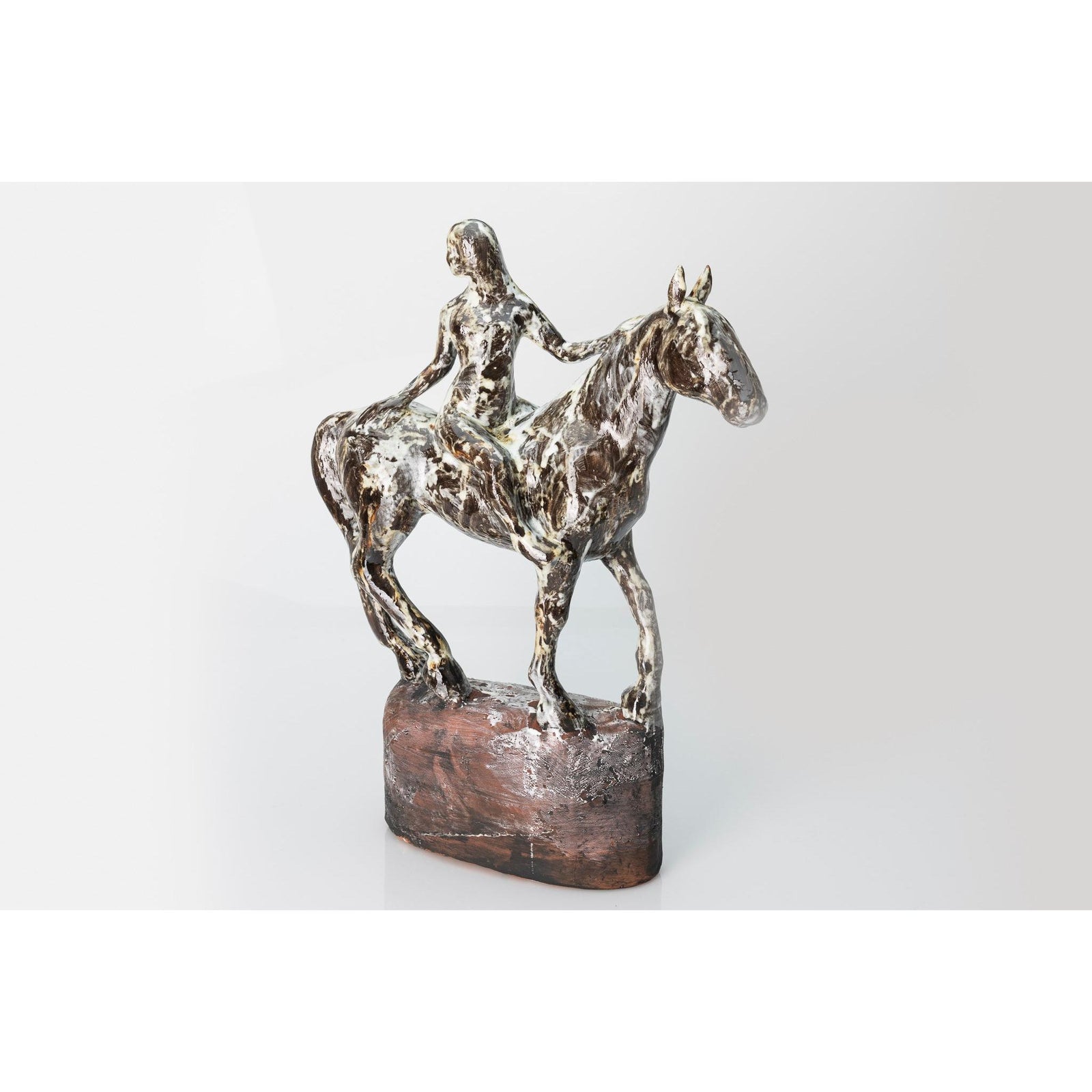 So Long, mottled ceramic figure, by Sophie Howard, available from Padstow Gallery, Cornwall