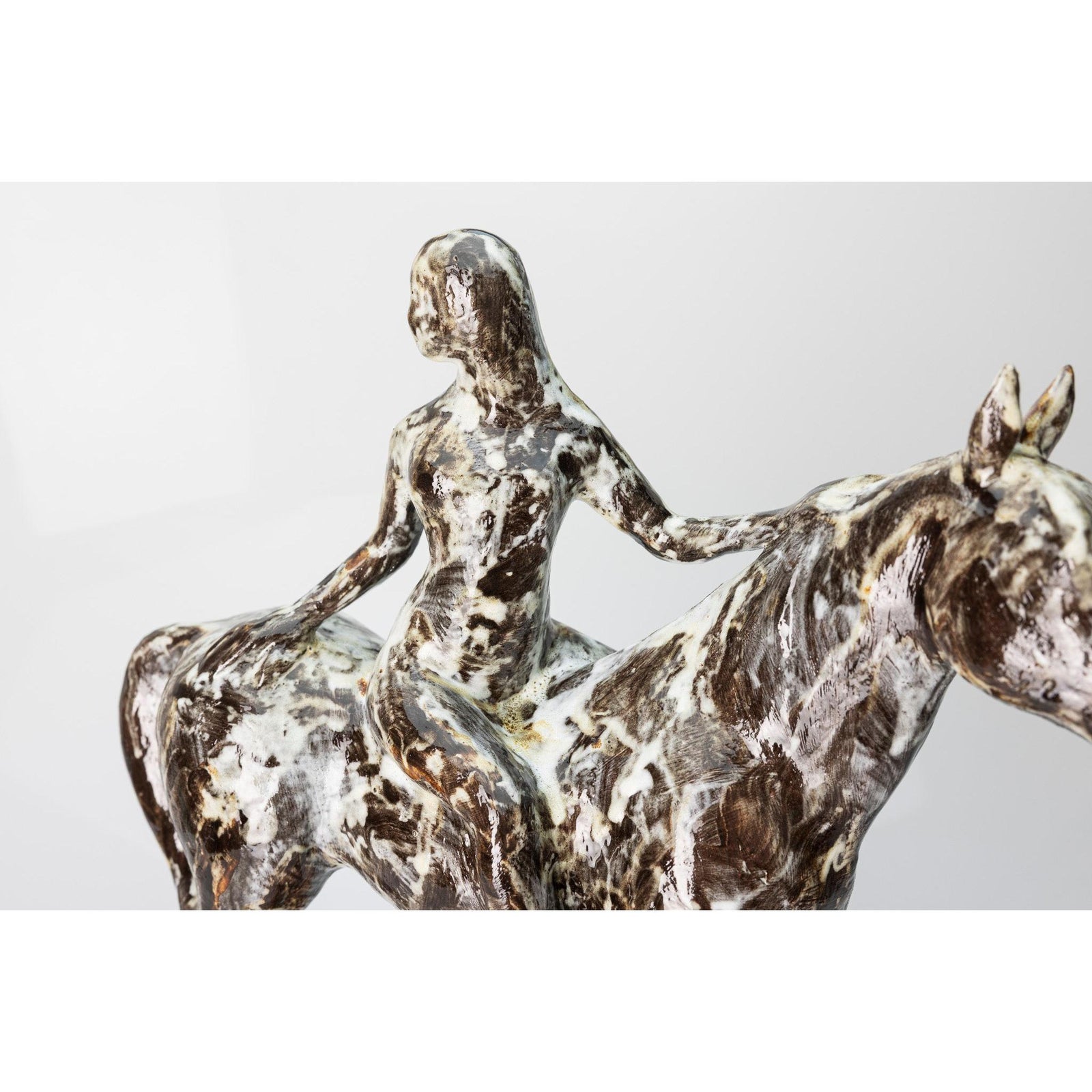 So Long, mottled ceramic figure, by Sophie Howard, available from Padstow Gallery, Cornwall