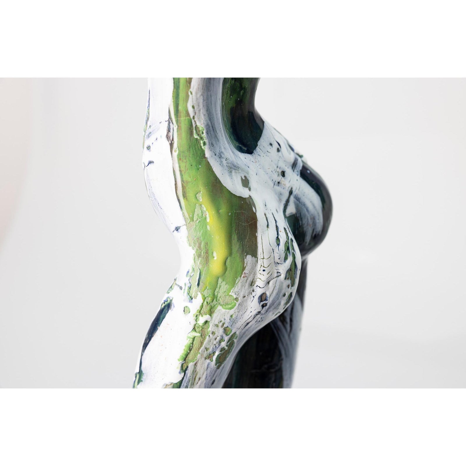 Sa I, Glazed terracotta standing figure, by Sophie Howard, available from Padstow Gallery, Cornwall