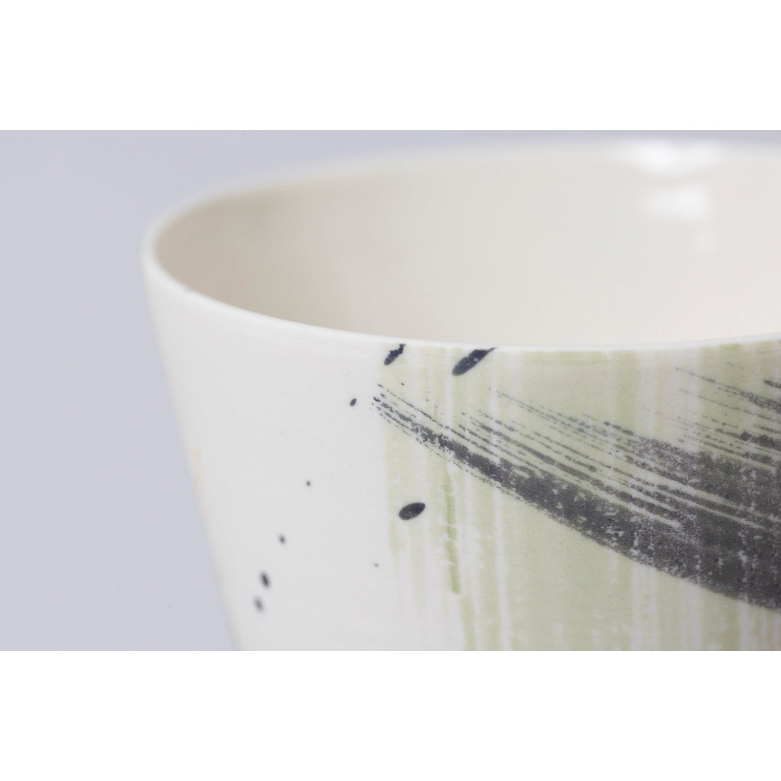 PG13 large cup, porcelain by Ali Tomlin ceramics, available at Padstow Gallery, Cornwall