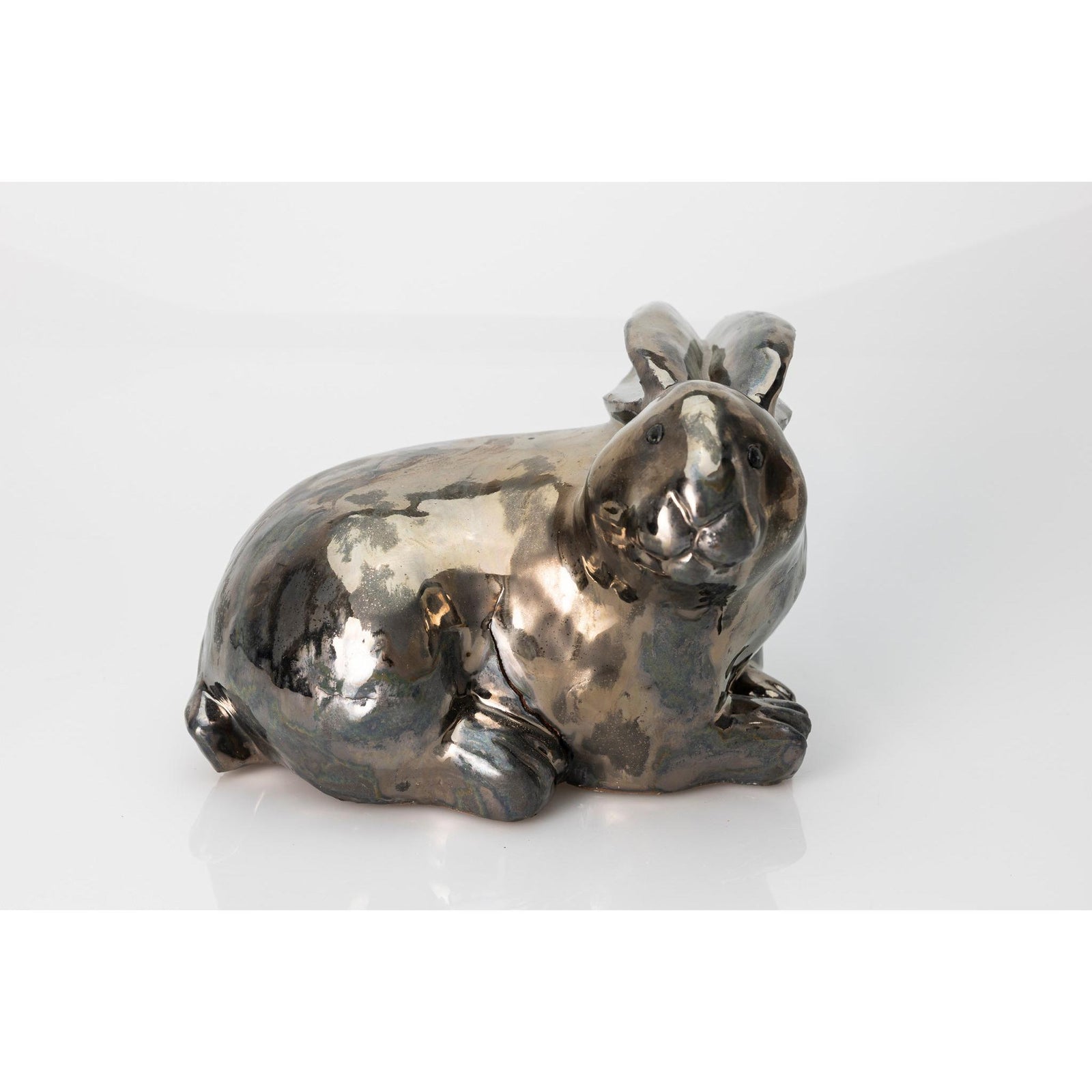 Bunny, glazed ceramic figure, by Sophie Howard, available from Padstow Gallery, Cornwall