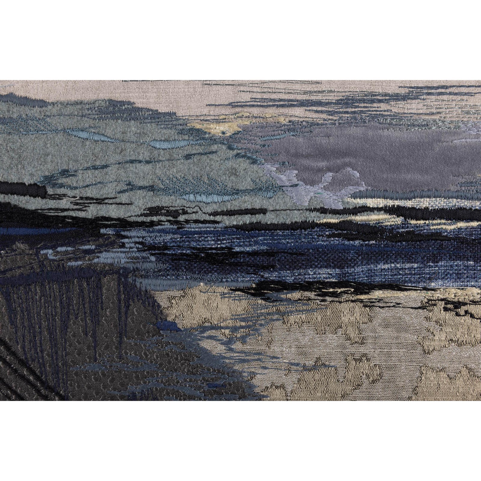 Being There, free machine embroidery, by Sarah Pooley, available at Padstow Gallery, Cornwall