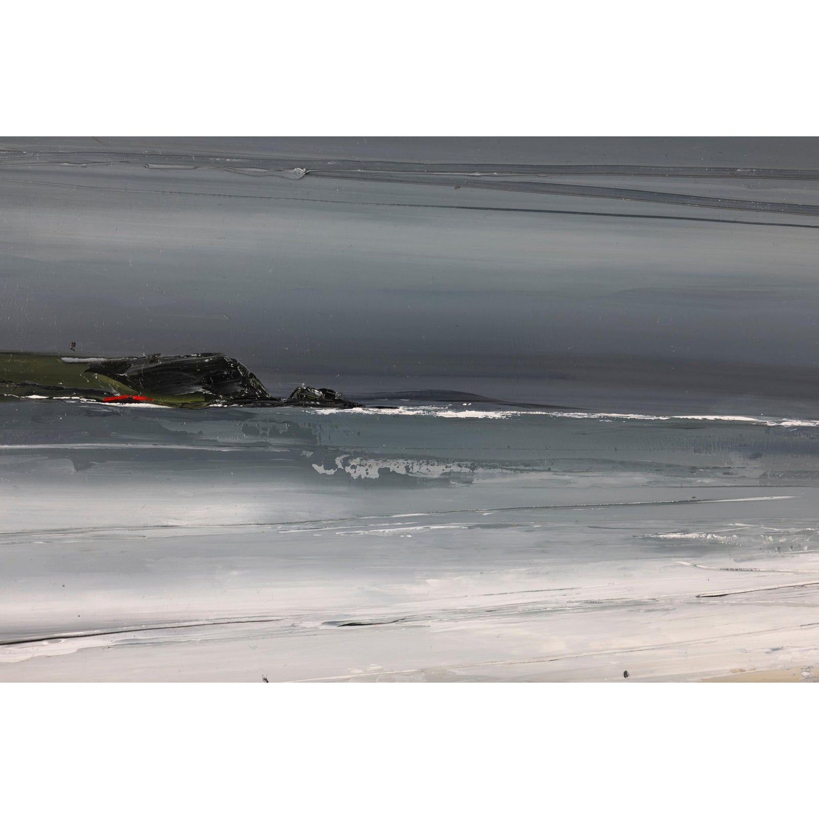 'Daymer Grey' oil original painting by Georgia Hart, available at Padstow Gallery, Cornwall