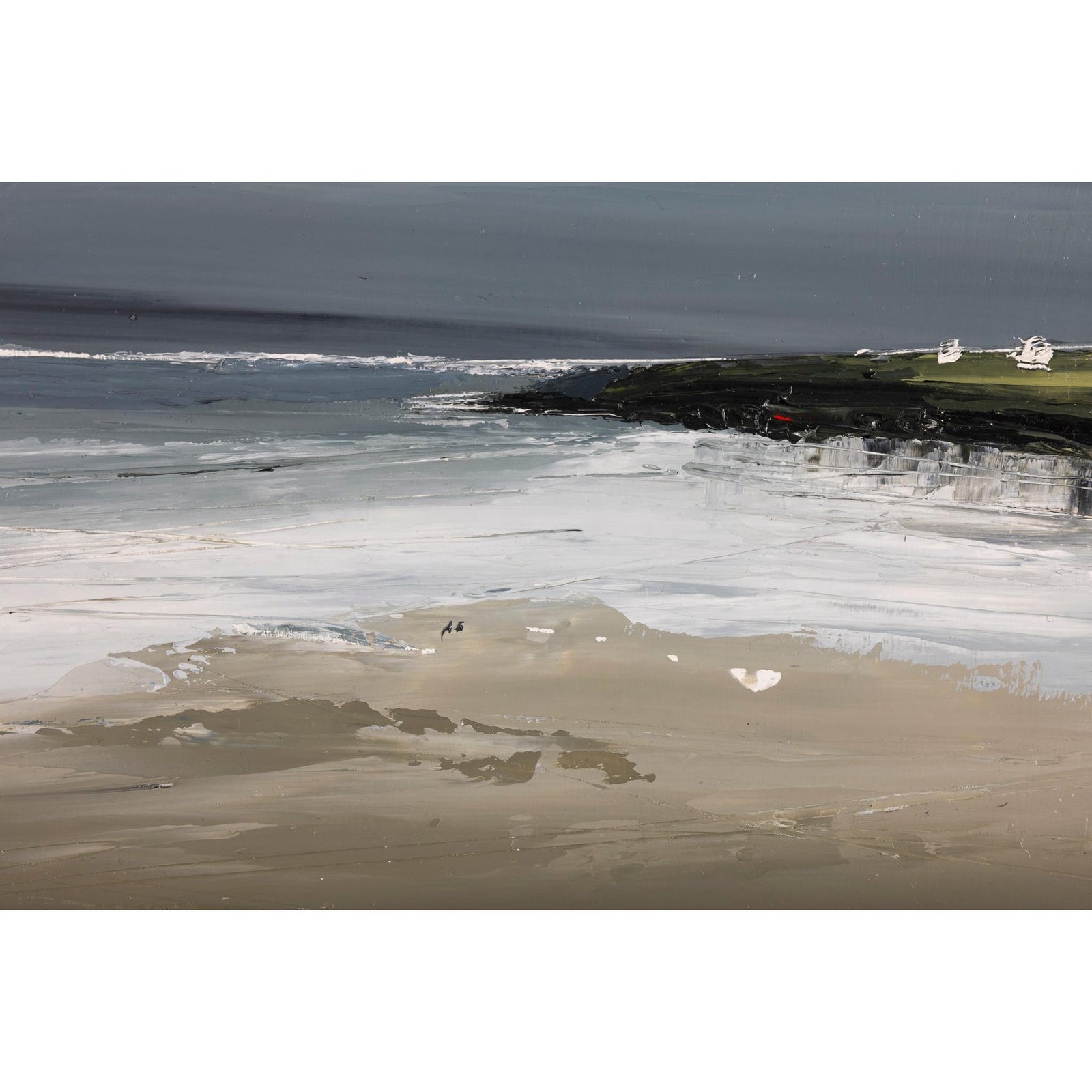 'Daymer Grey' oil original painting by Georgia Hart, available at Padstow Gallery, Cornwall