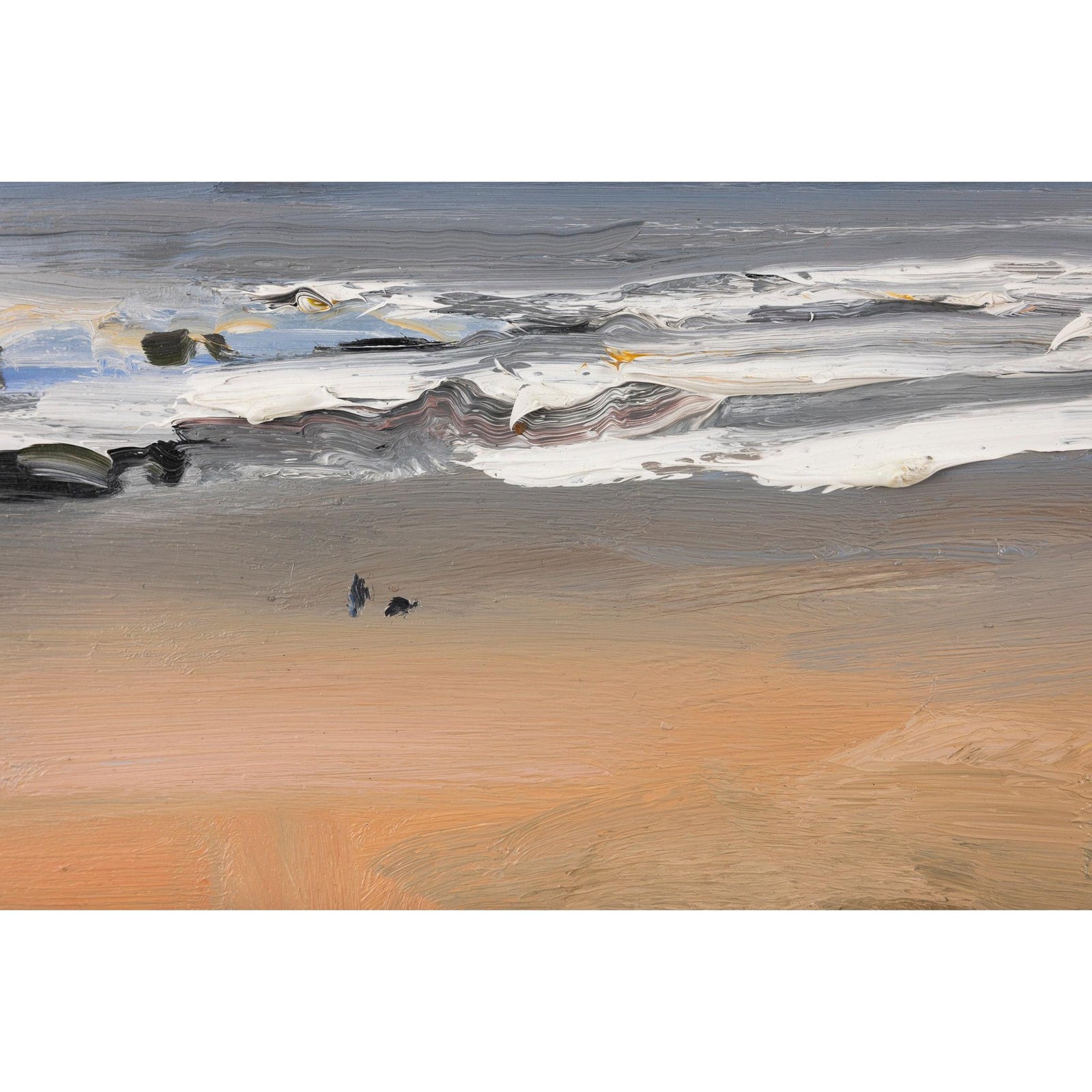 'Porthcothan Beach, Cornwall' oil on board original by David Atkins, available at Padstow Gallery, Cornwall