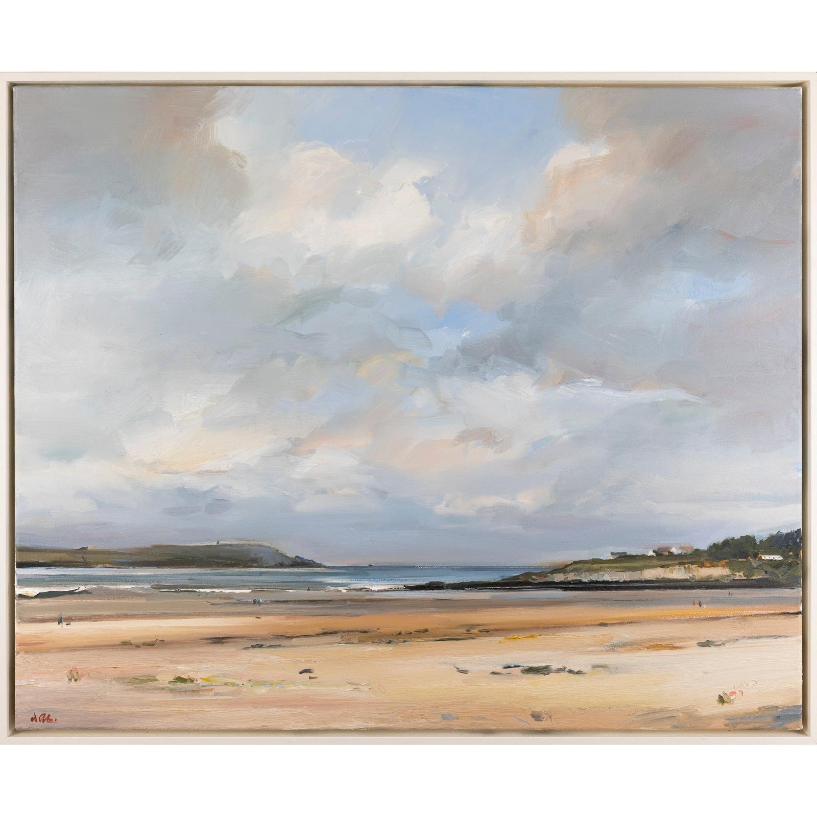 'Daymer Beach In Early Autumn' oil on canvas original by David Atkins, available at Padstow Gallery, Cornwall