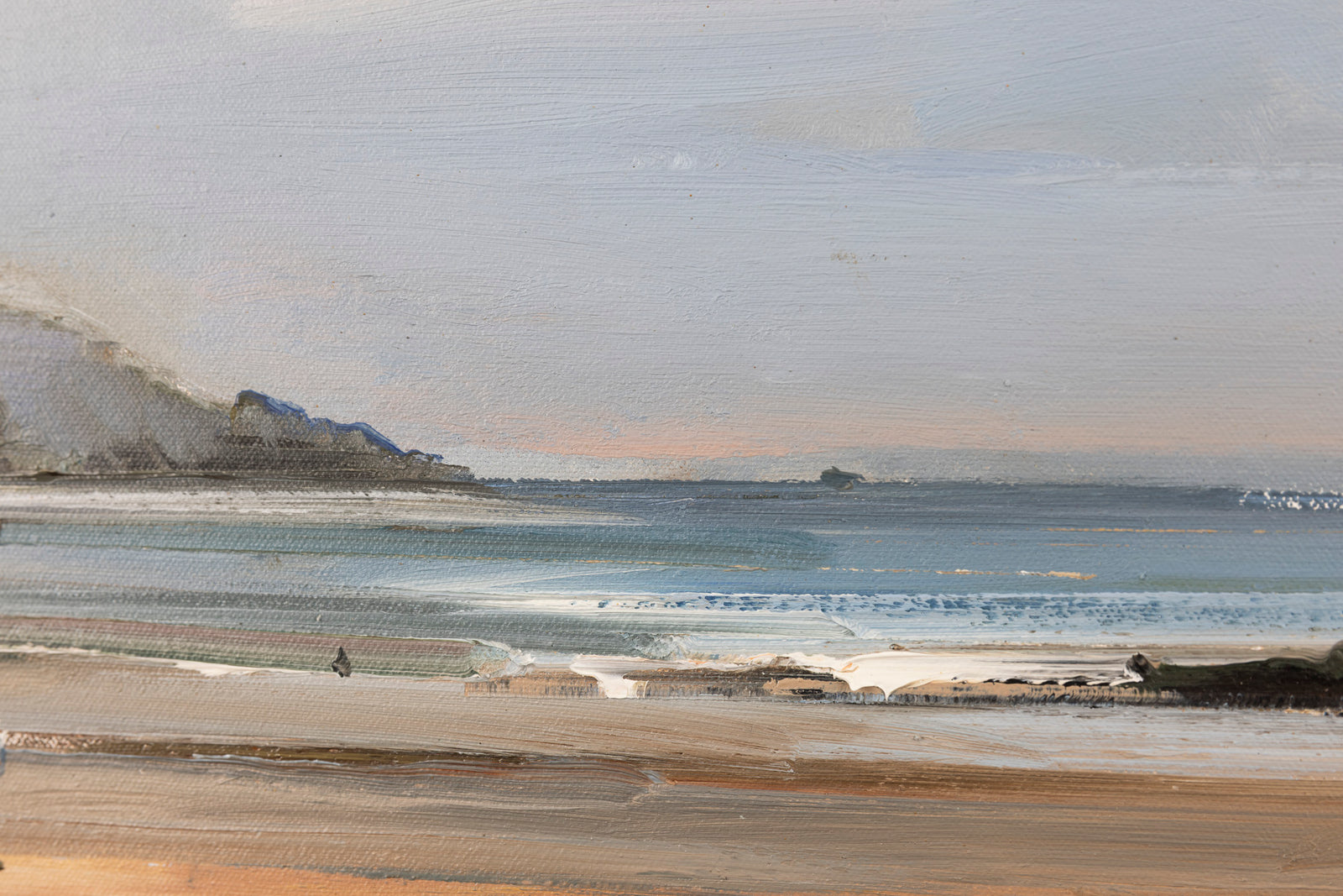 'Daymer Beach In Early Autumn' oil on canvas original by David Atkins, available at Padstow Gallery, Cornwall