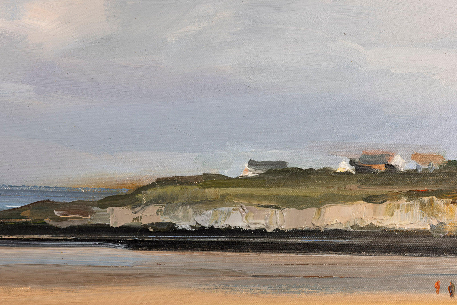 'Daymer Beach In Early Autumn' oil on canvas original by David Atkins, available at Padstow Gallery, Cornwall