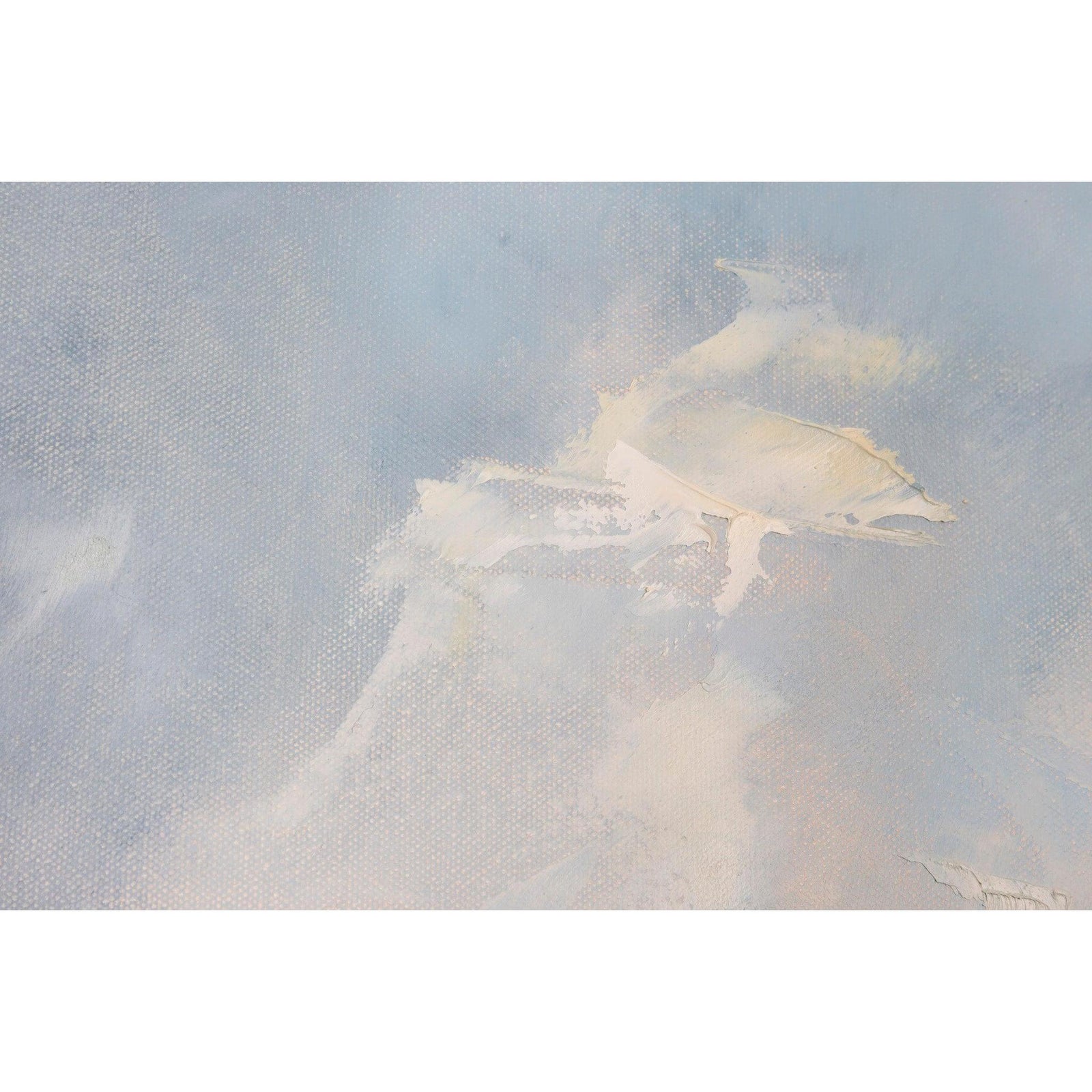 Abstract art with light blue and yellow colors on a textured surface