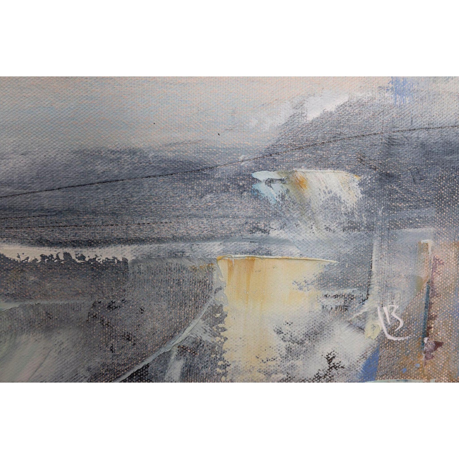 Tide Lines oil original by Ben Lucas, available at Padstow Gallery, Cornwall