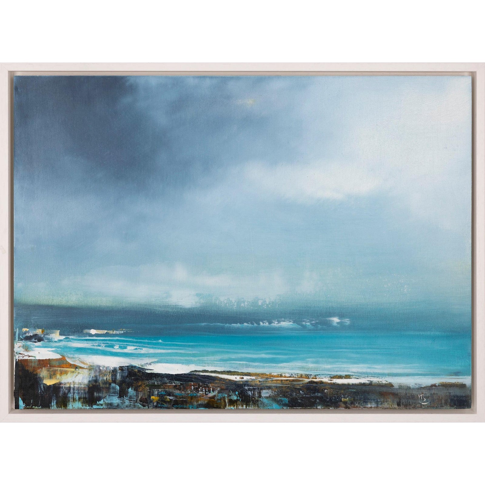 Tide Lines oil original by Ben Lucas, available at Padstow Gallery, Cornwall