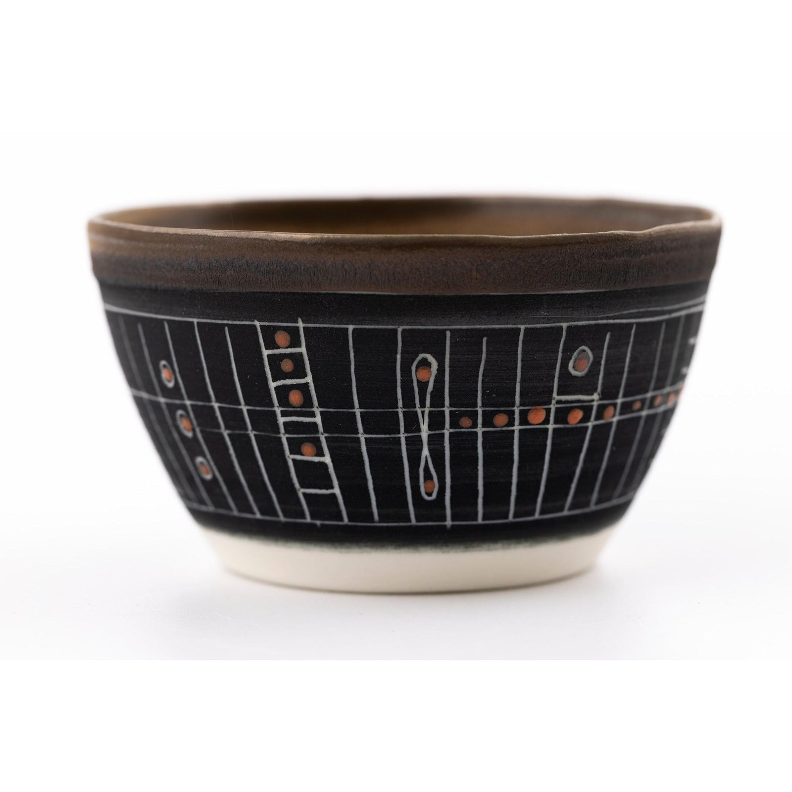 SC11 Sgraffitto Orange Pop Cup by Sarah Cooling available at Padstow Gallery, Cornwall
