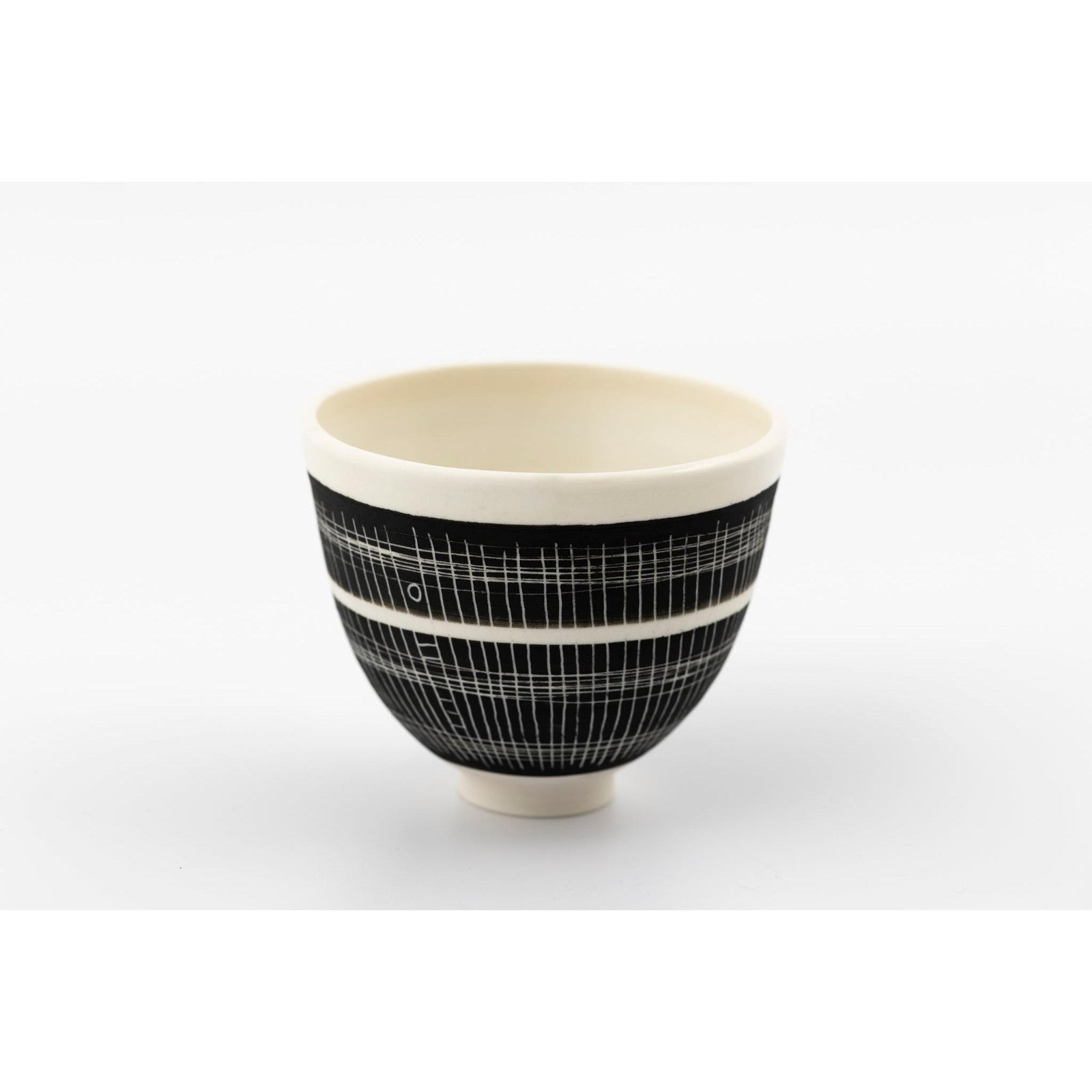 SC25 Tea Bowl with Sgraffito by Sarah Cooling available at Padstow Gallery, Cornwall