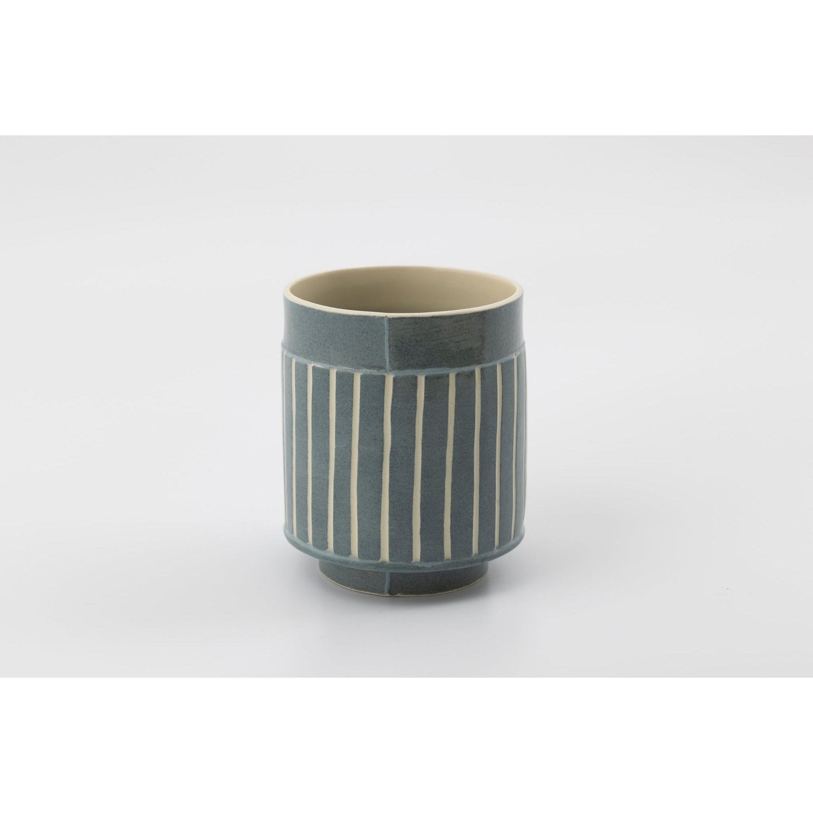 EKW12 Small Vessel | Navy | handbuilt ceramic created by Emily-Kriste Wilcox, available from Padstow Gallery, Cornwall