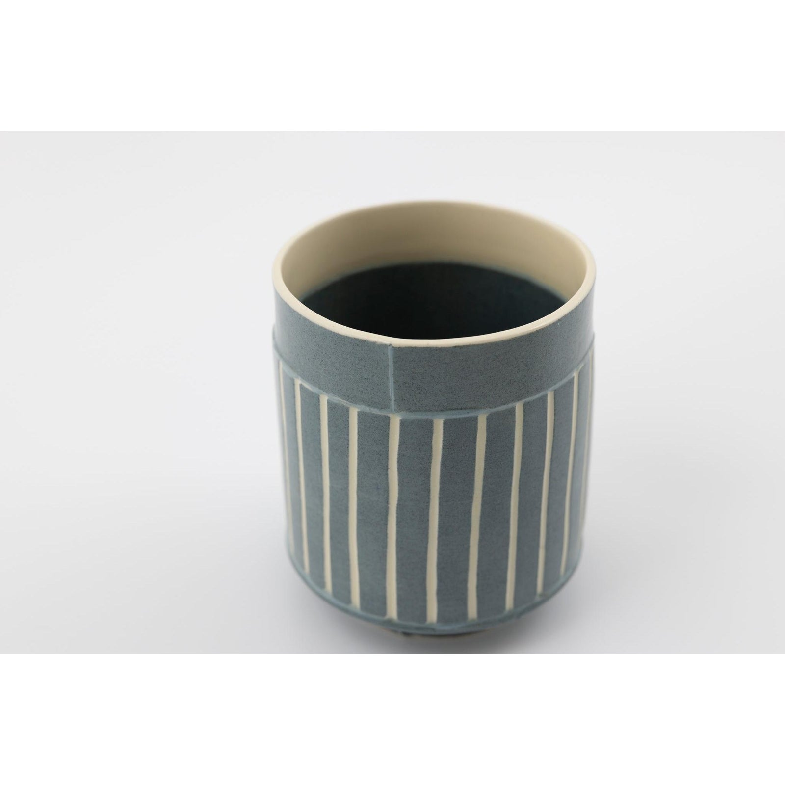 EKW12 Small Vessel | Navy | handbuilt ceramic created by Emily-Kriste Wilcox, available from Padstow Gallery, Cornwall