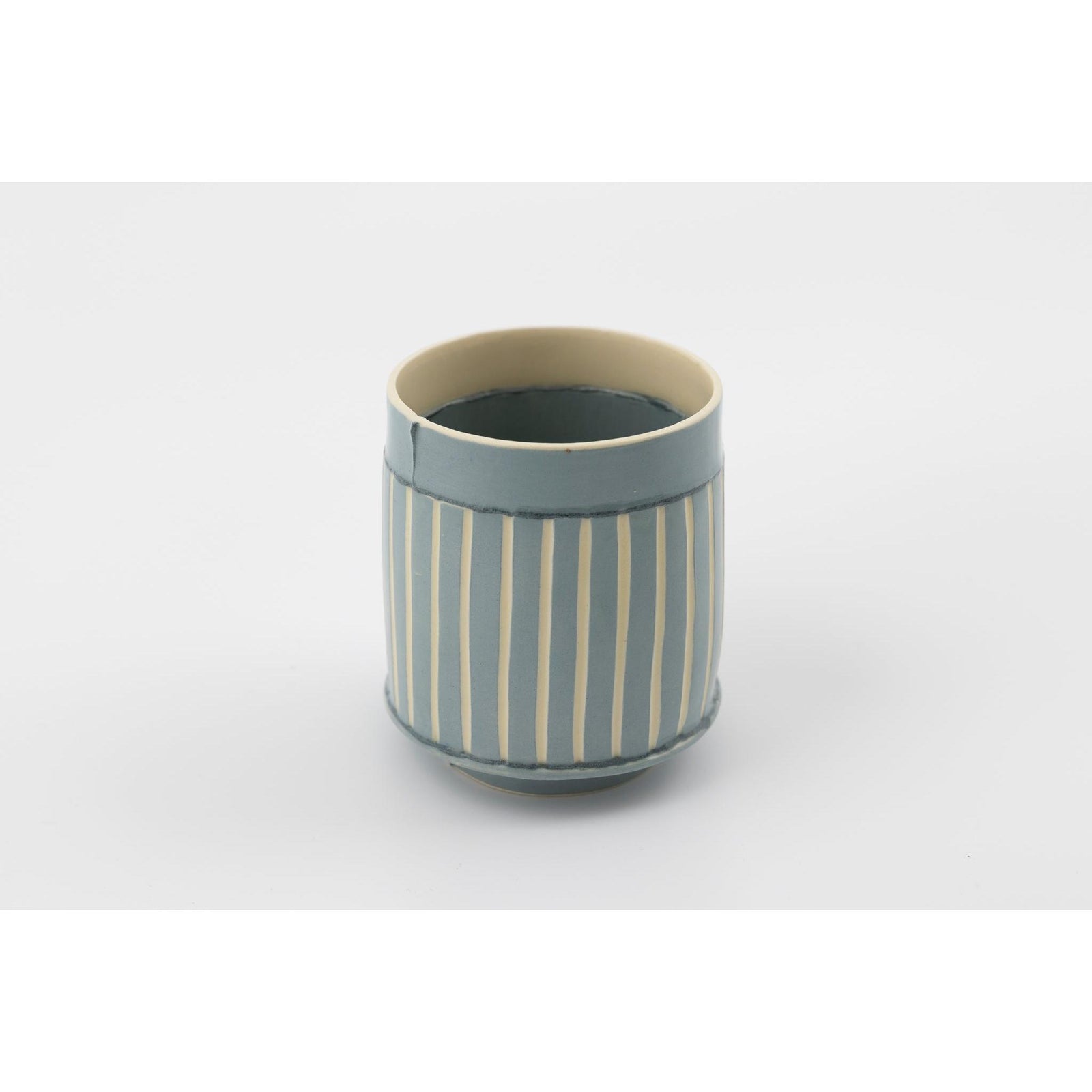 EKW10 Small Vessel | Blue | handbuilt ceramic created by Emily-Kriste Wilcox, available from Padstow Gallery, Cornwall