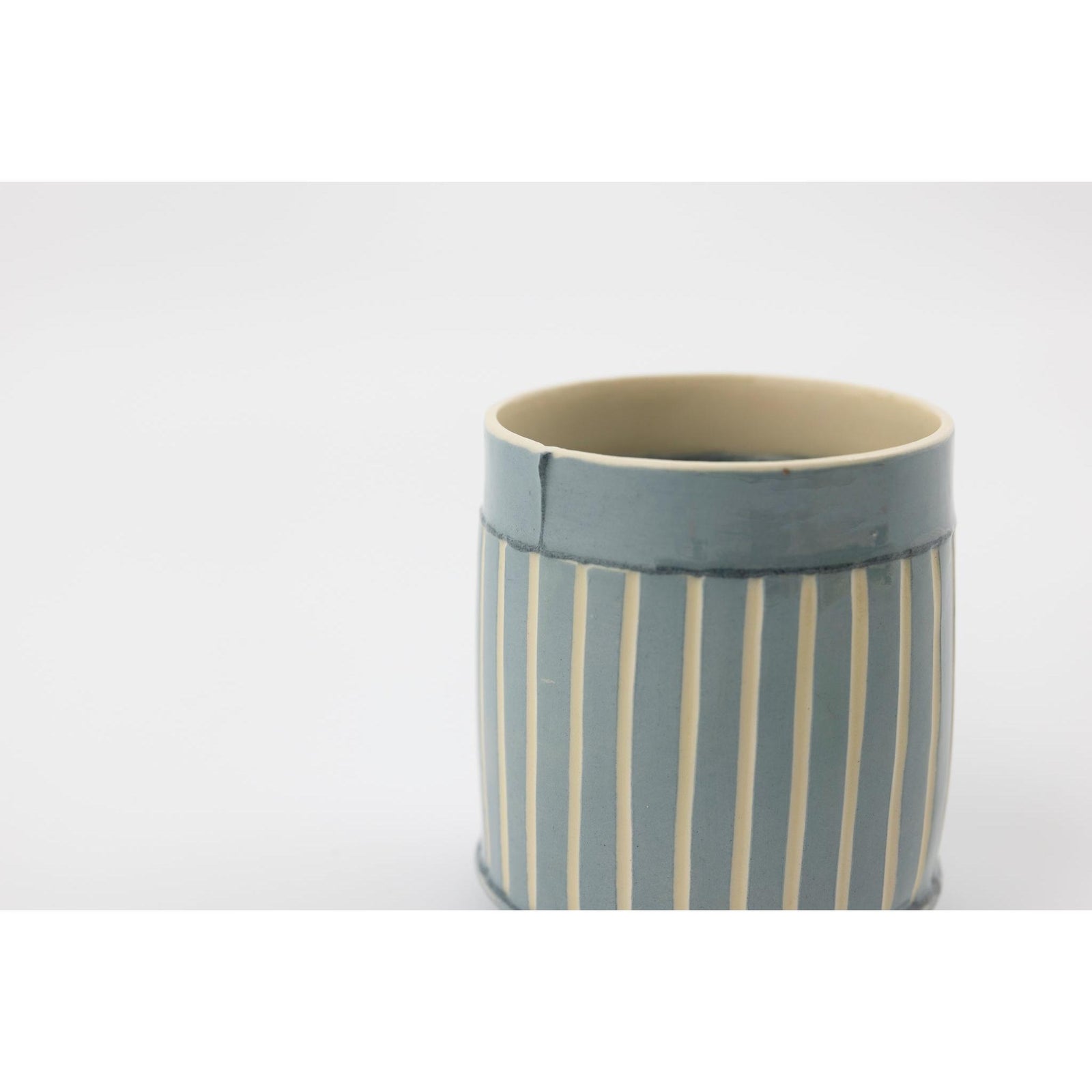 EKW10 Small Vessel | Blue | handbuilt ceramic created by Emily-Kriste Wilcox, available from Padstow Gallery, Cornwall