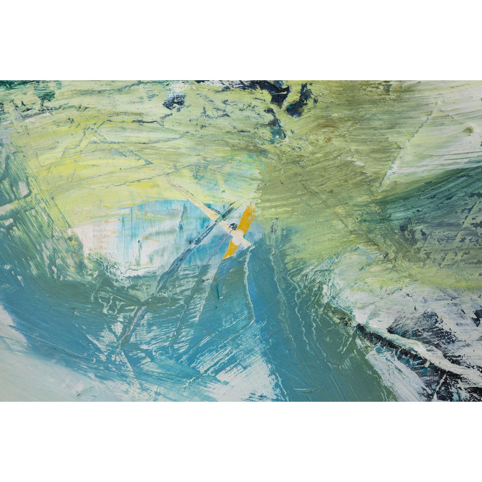 'Emerald Coastal' oil original by Justine Lois Thorpe, available at Padstow Gallery, Cornwall