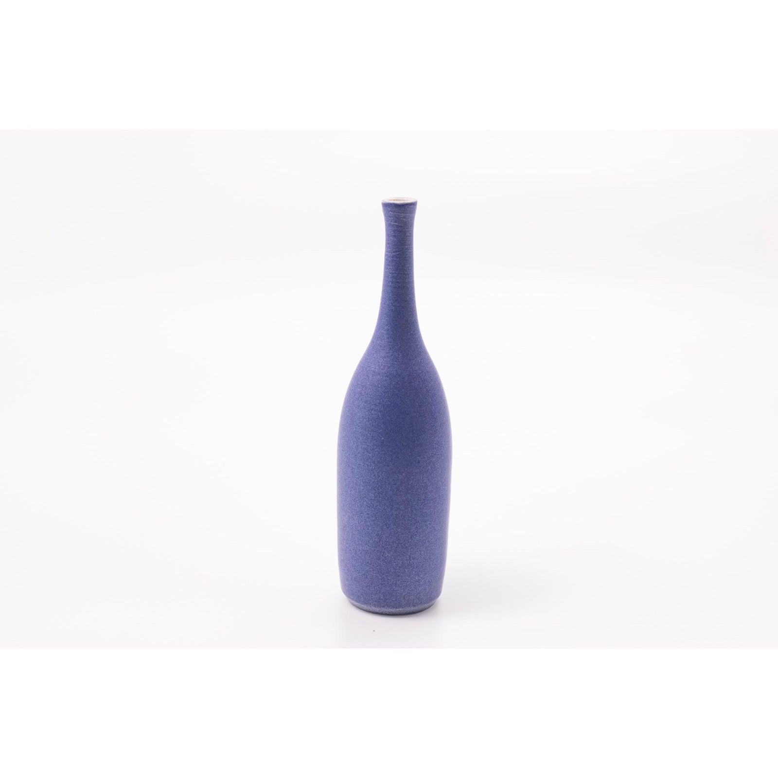 'LB212 Sea Blue bottle' by Lucy Burley ceramics, available at Padstow Gallery, Cornwall
