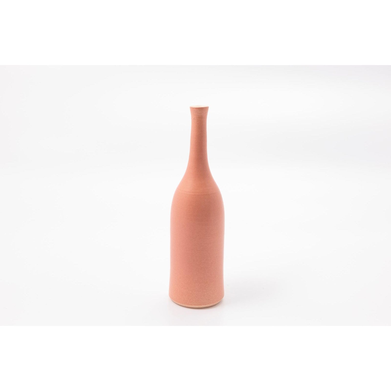 'LB200 Powder Pink bottle' by Lucy Burley ceramics, available at Padstow Gallery, Cornwall