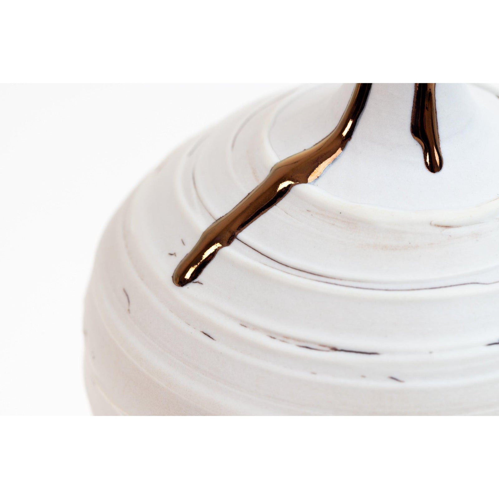 PGX32 Crackle Textured Long Necked Vase with Copper Lustre by Alex McCarthy, available at Padstow Gallery, Cornwall