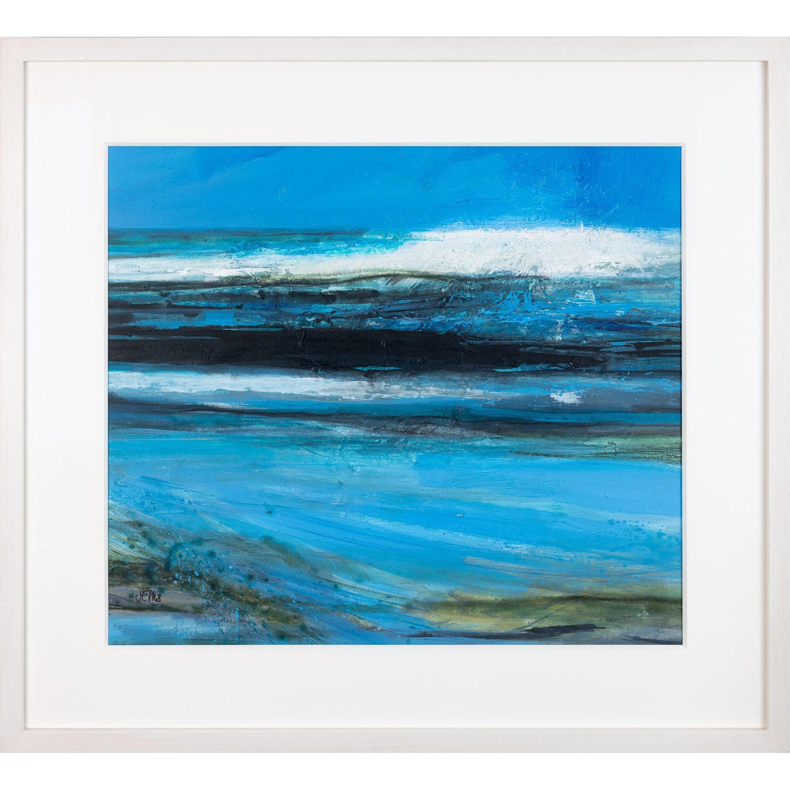 'Crystal Crash' by Jo Ellis, mixed media, original available at Padstow Gallery, Cornwall