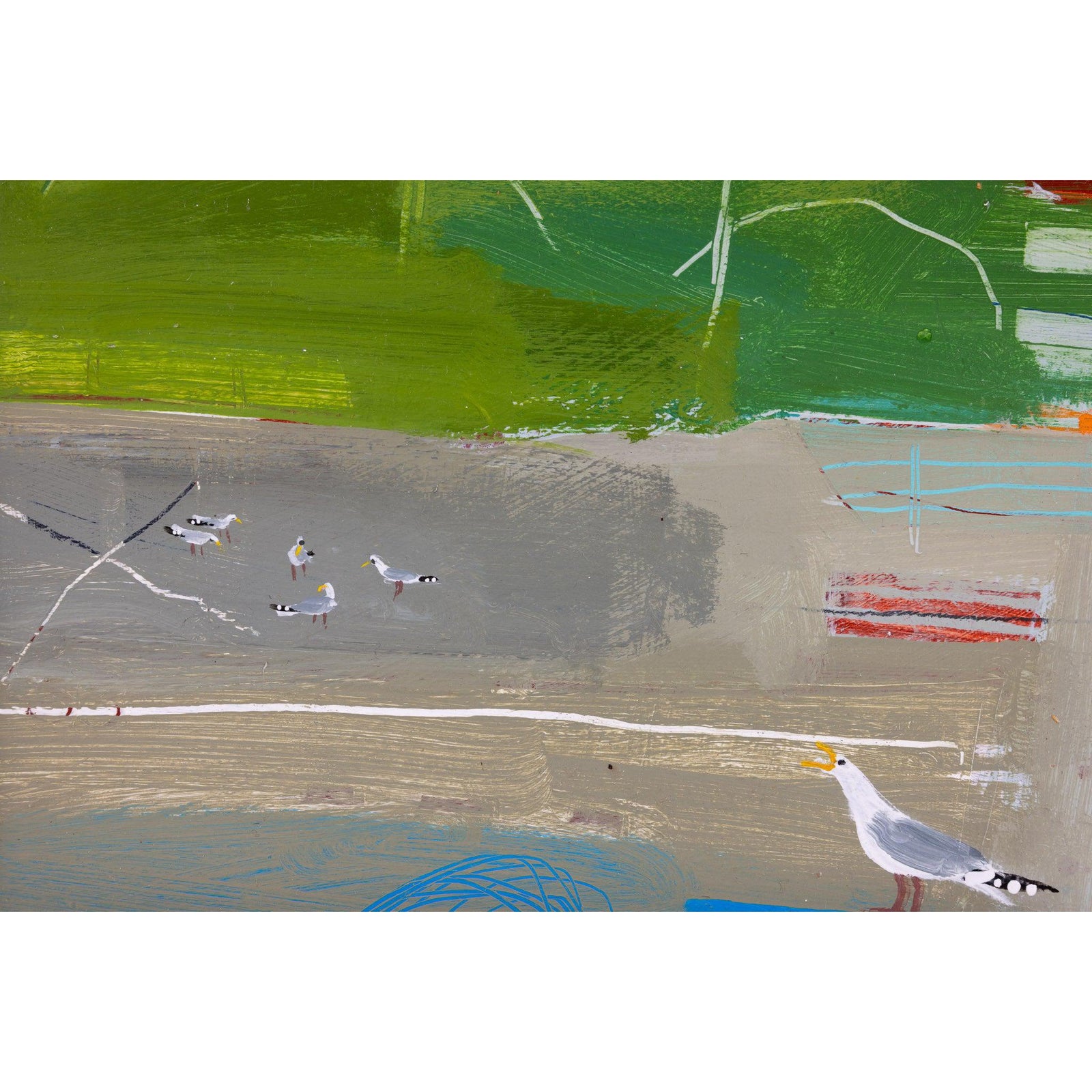 'Old School House, Port Isaac' acrylic on board, by Emma Dunbar, available at Padstow Gallery, Cornwall