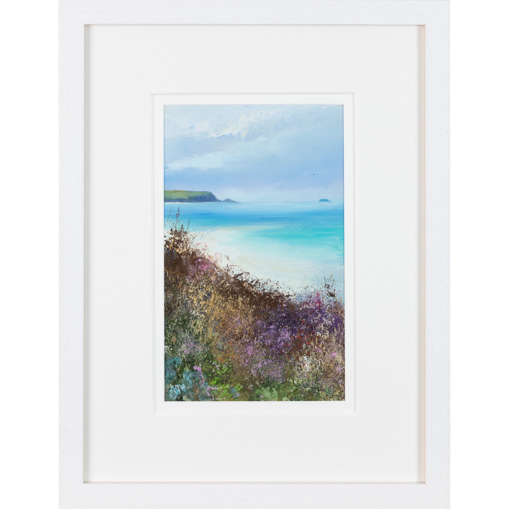 'Warm Autumn Colours, Daymer Bay' oil on paper original by Amanda Hoskin, available at Padstow Gallery, Cornwall
