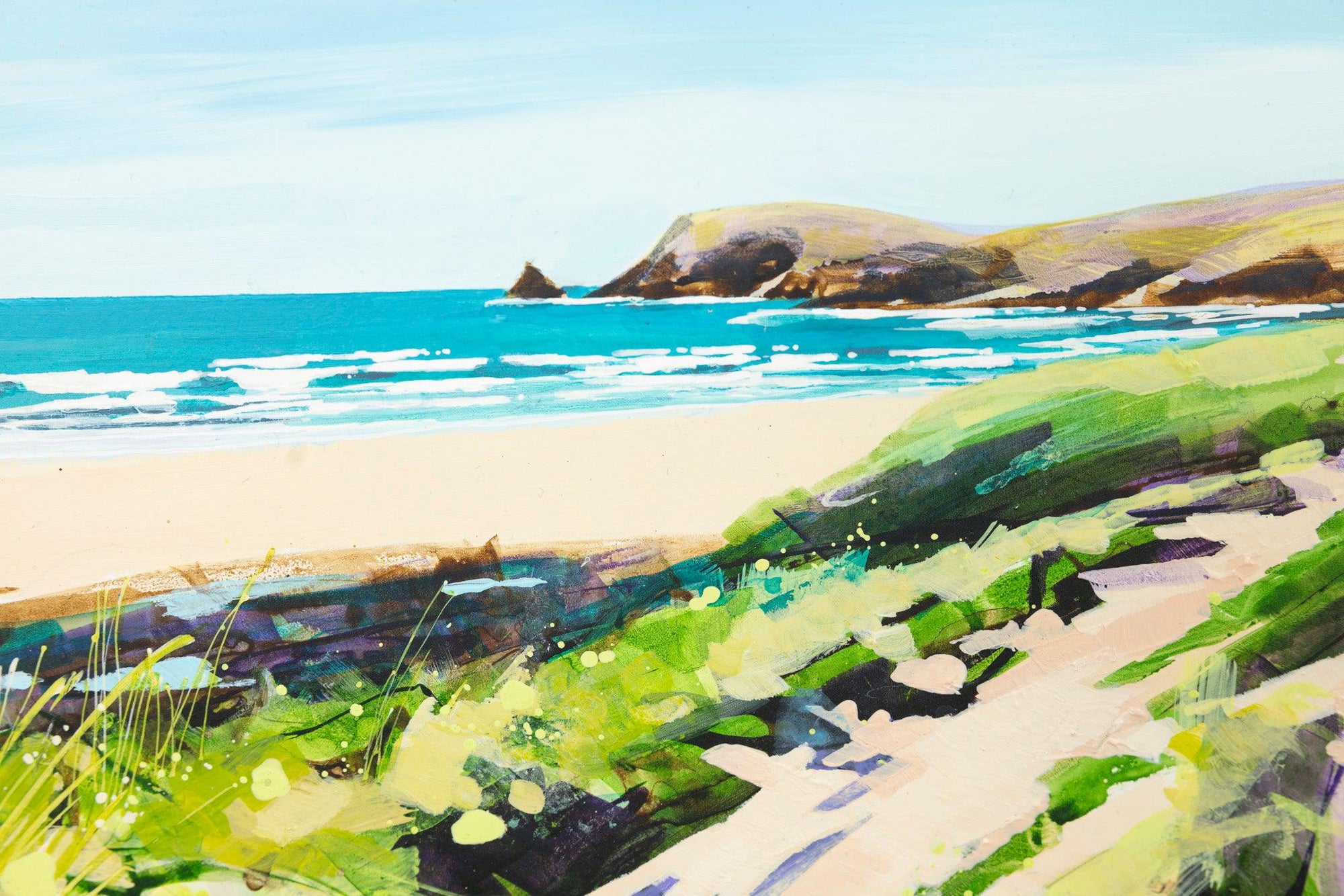 Path between Constantine and Booby's Bay, by Lucy Davies, Available from Padstow Gallery