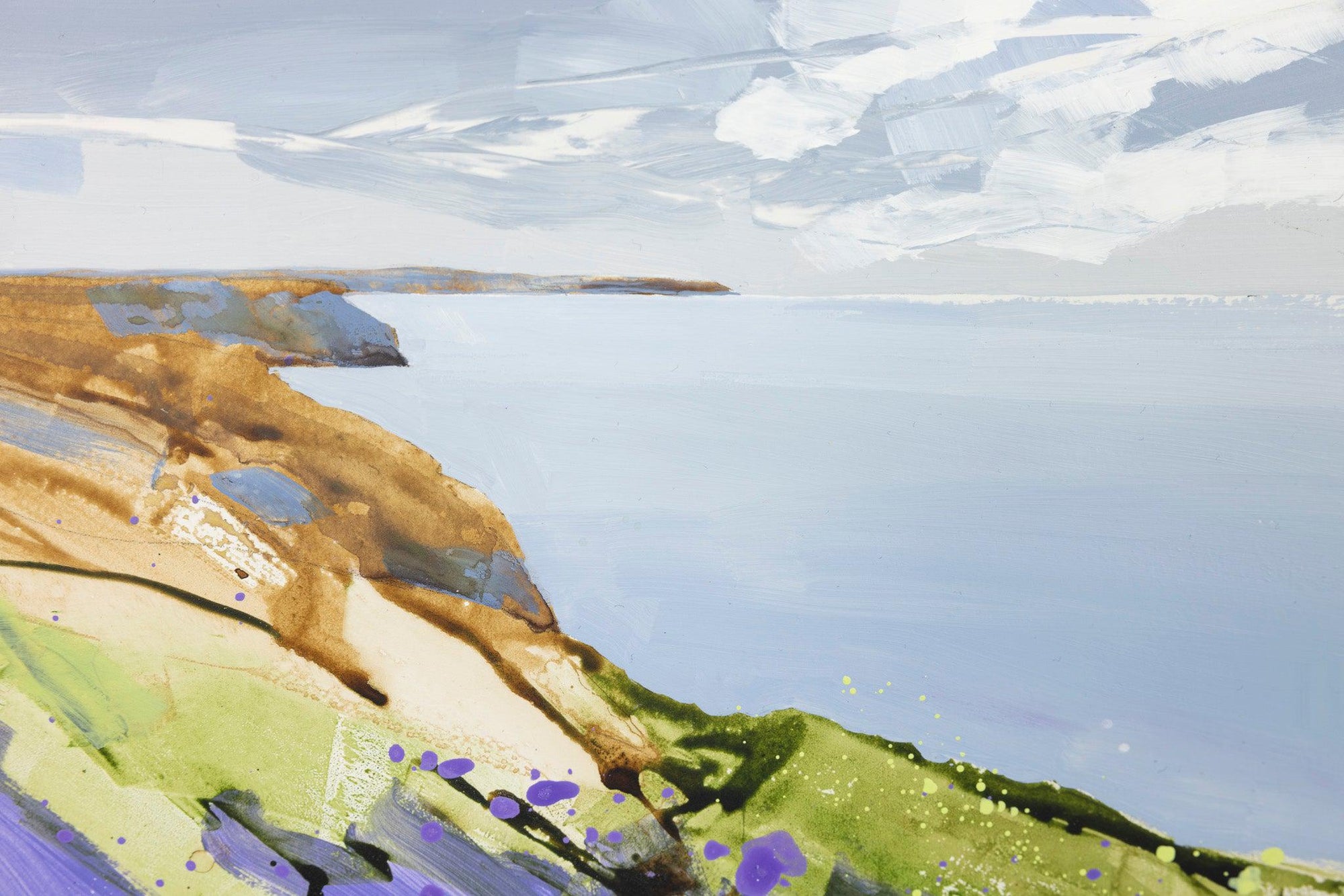 Heather on the Cliffs, Lucy Davies, Available from Padstow Gallery