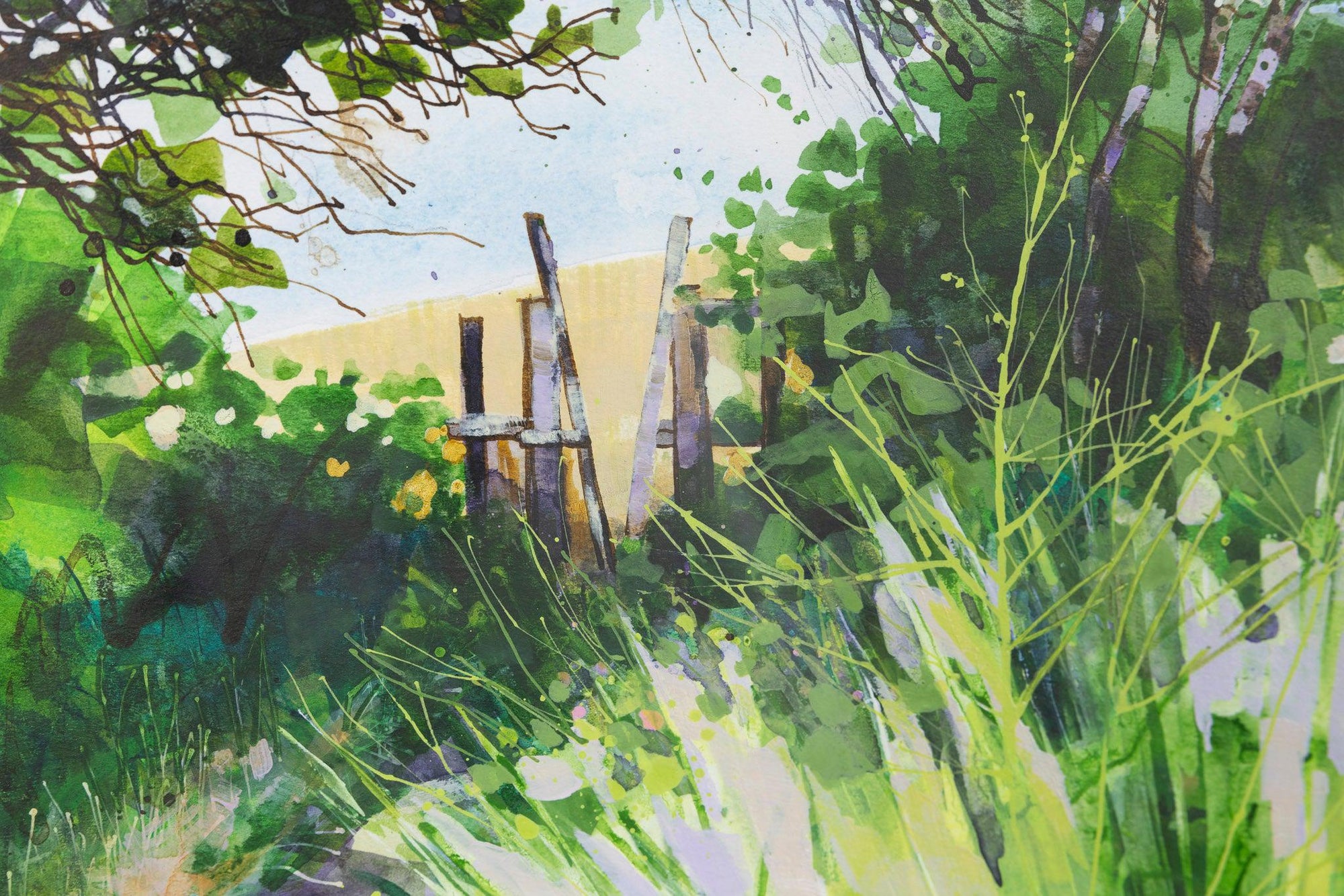A walk in Dappled Shade, by Lucy Davies, Available from Padstow Gallery