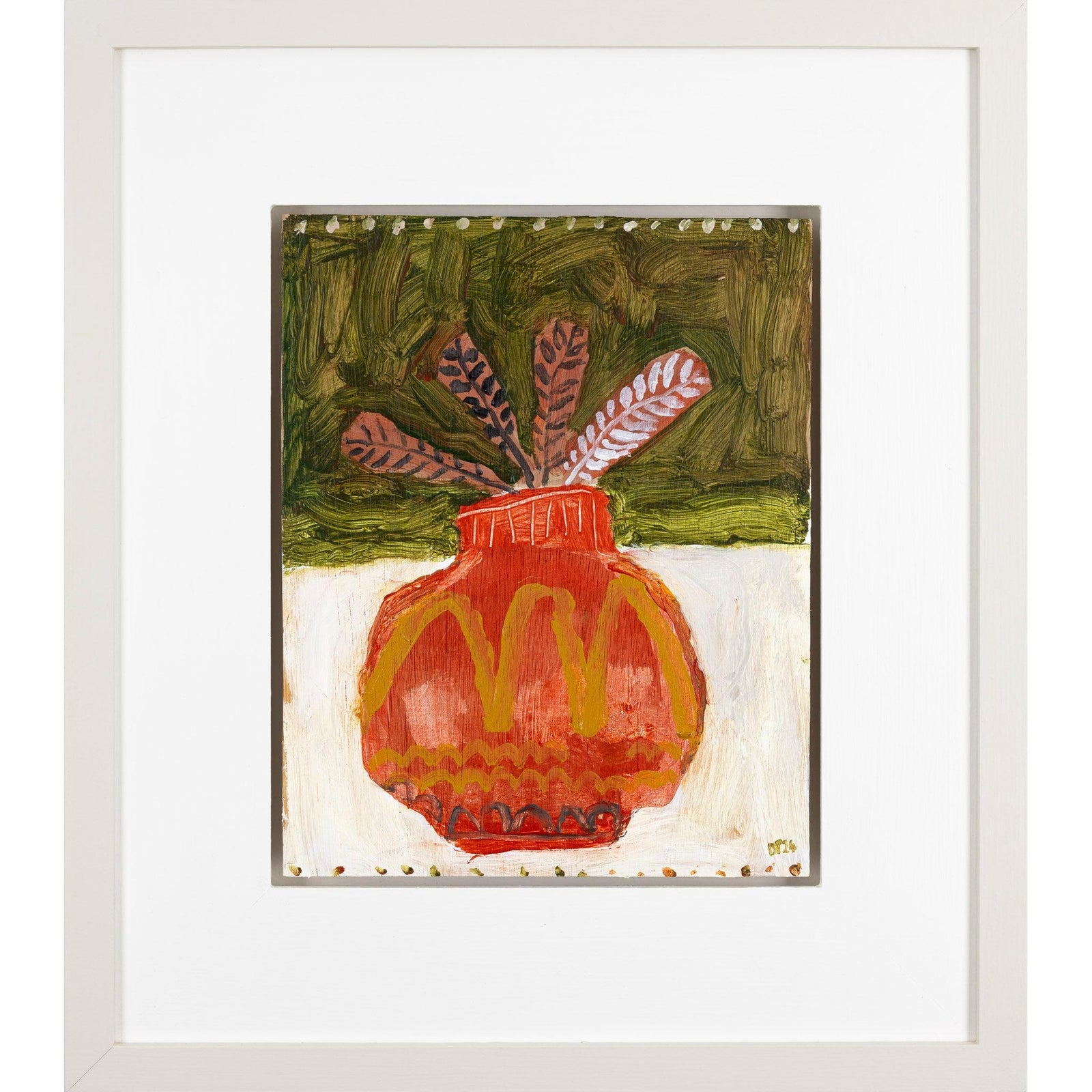 'Ferns' mixed media and oil original by David Pearce fine art, available at Padstow Gallery, Cornwall