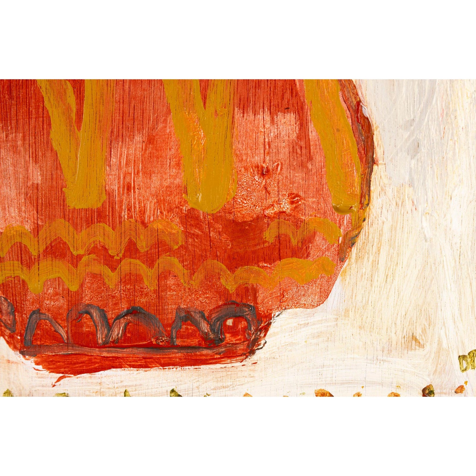 Close up detail of 'Ferns' mixed media and oil original by David Pearce fine art, available at Padstow Gallery, Cornwall