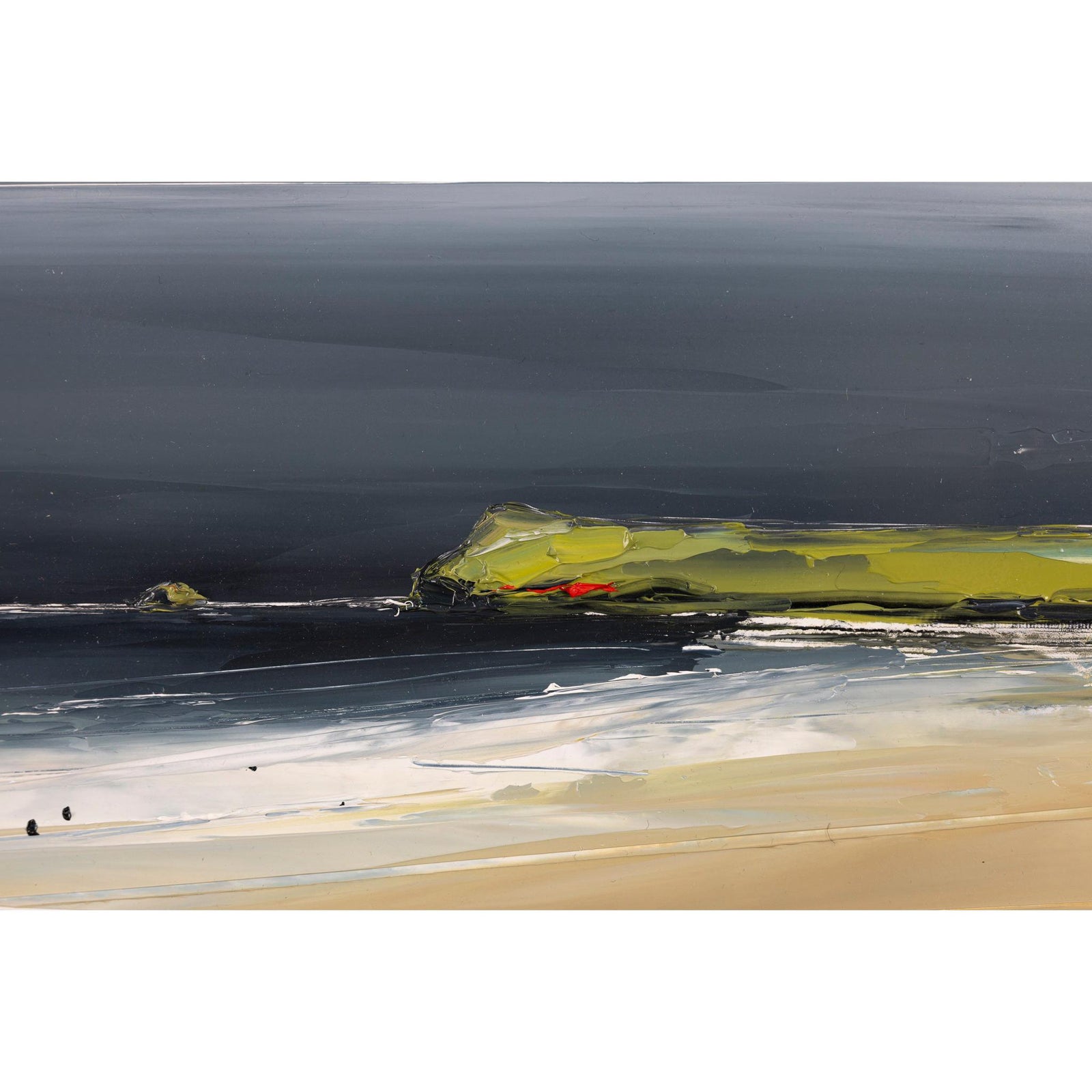 Close up detail of 'Towards Baby Bay, Polzeath' oil original painting by Georgia Hart, available at Padstow Gallery, Cornwall