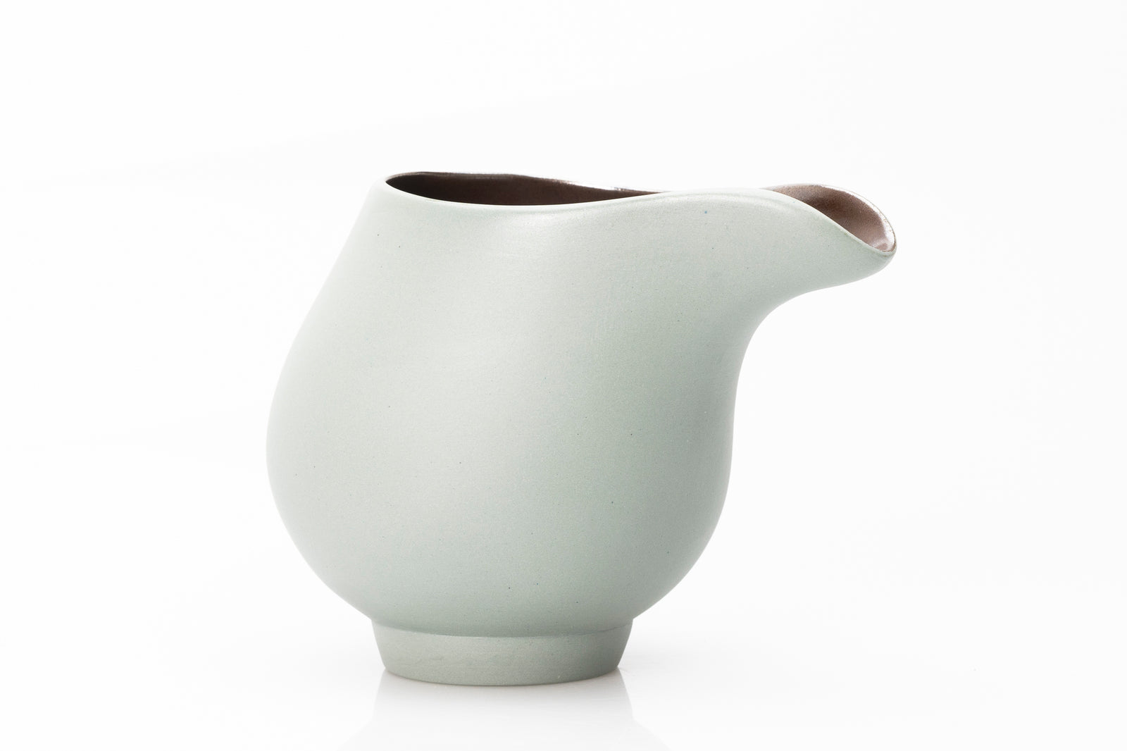 Sage green flow jug by Kate Schuricht ceramics, available at Padstow Gallery Cornwall