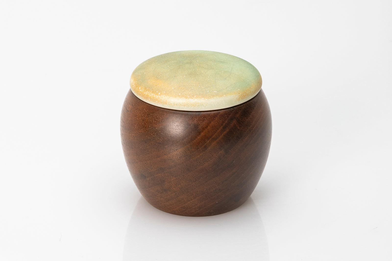 Walnut wave pot by Kate Schuricht ceramics, available at Padstow Gallery Cornwall