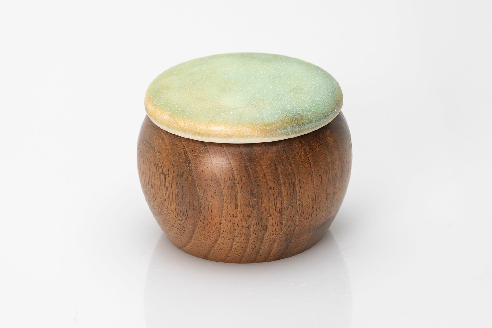 Walnut wave pot by Kate Schuricht ceramics, available at Padstow Gallery Cornwall