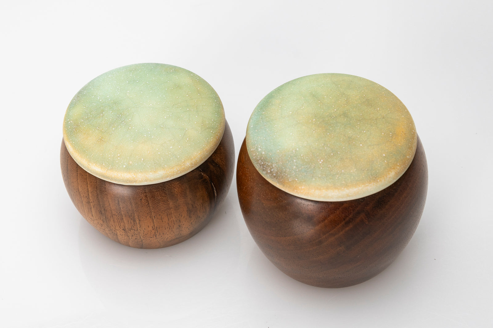 Walnut wave pot by Kate Schuricht ceramics, available at Padstow Gallery Cornwall