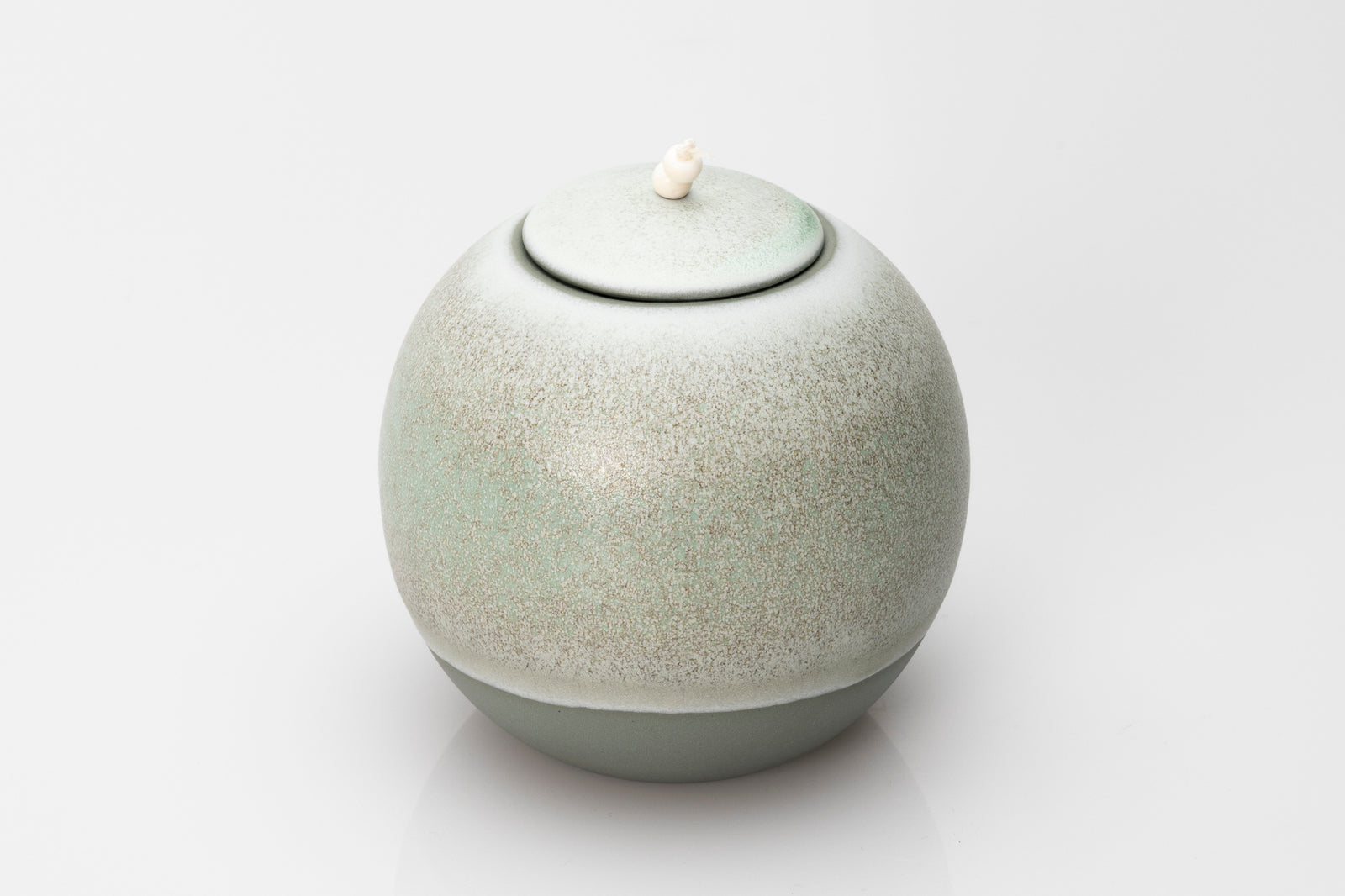 Lunar Stoneware Sphere pot by Kate Schuricht ceramics, available at Padstow Gallery Cornwall