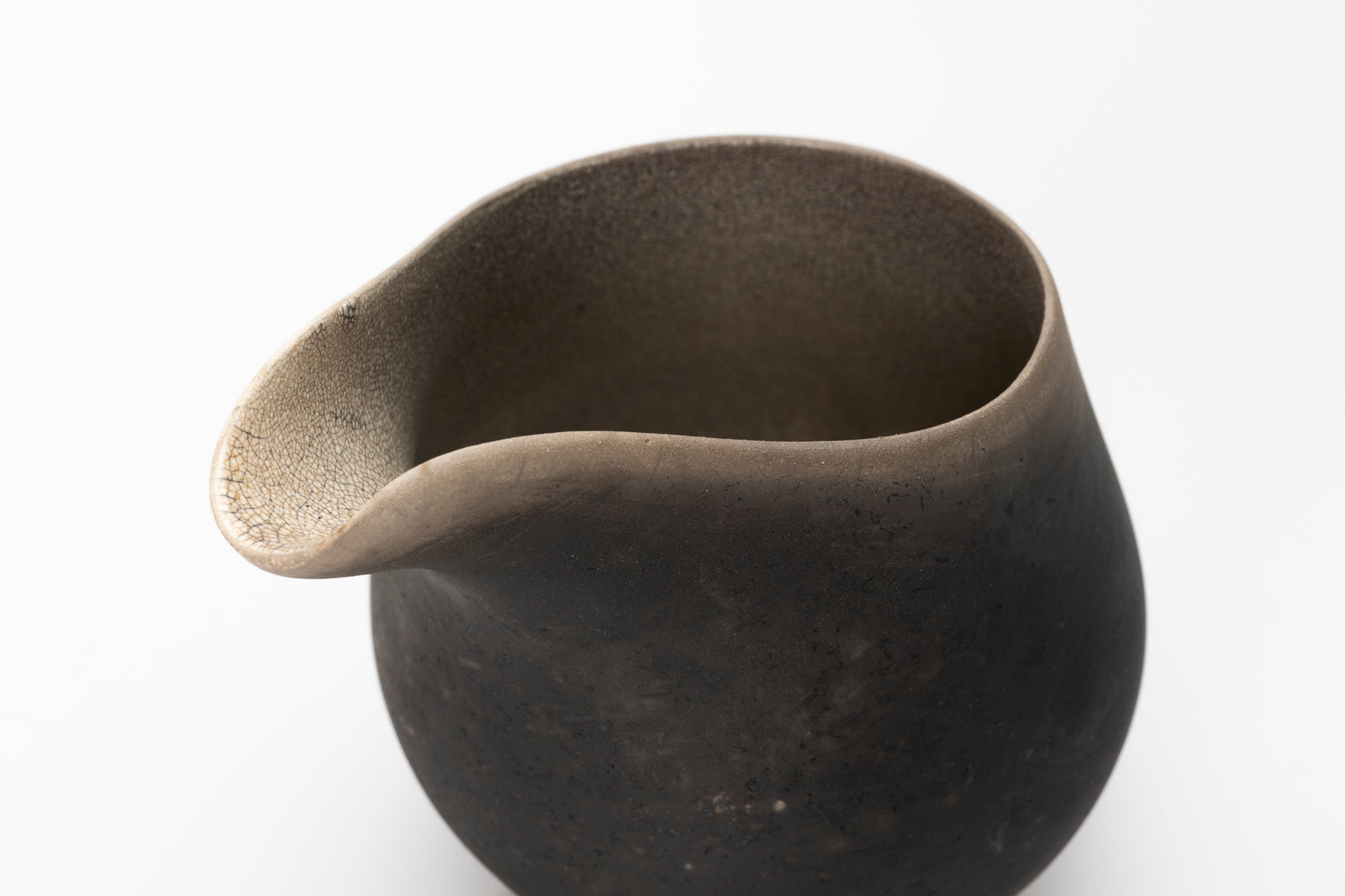 Raku flow jug by Kate Schuricht ceramics, available at Padstow Gallery Cornwall