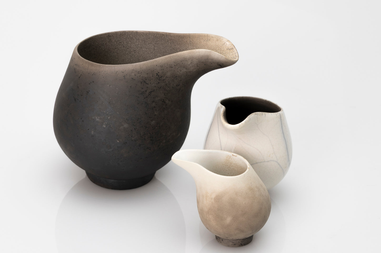 Raku flow jug by Kate Schuricht ceramics, available at Padstow Gallery Cornwall