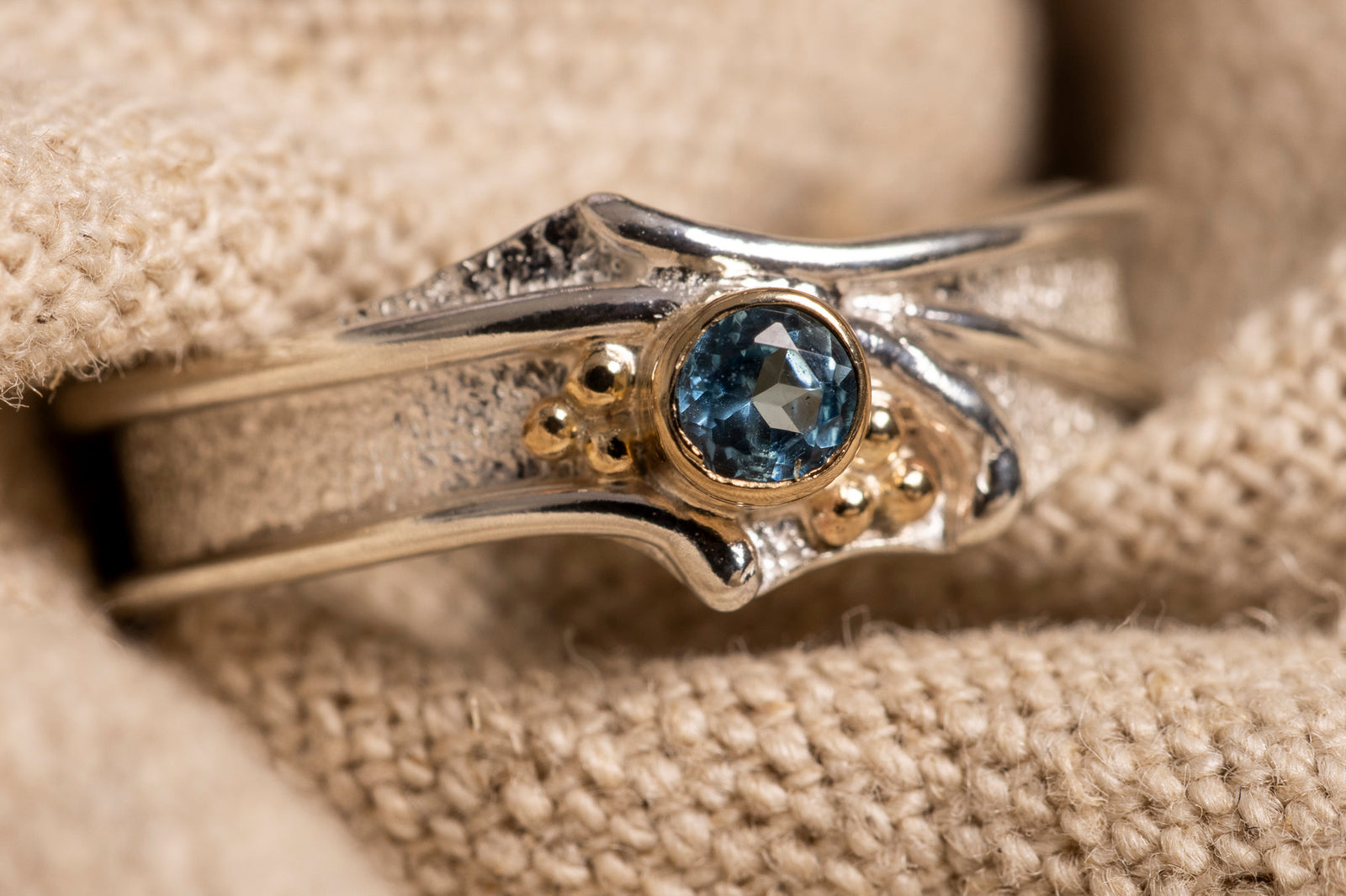 LG 133 Topaz Ring Size Q by Les Grimshaw available at Padstow Gallery Cornwall